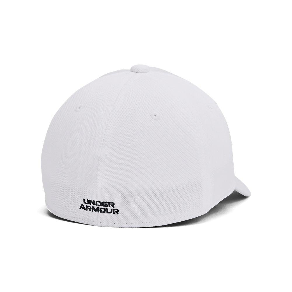 Under Armour Kids' Blitzing Baseball Cap-White/Black