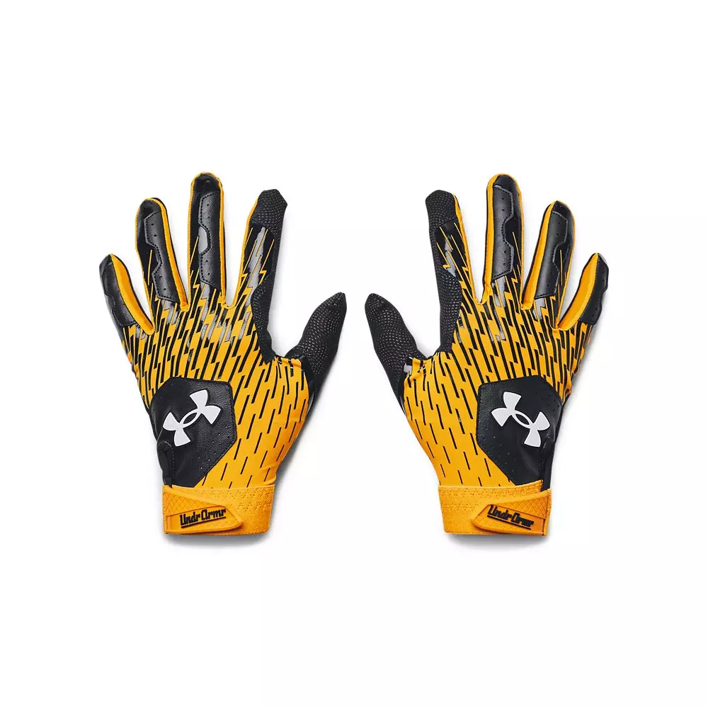 Under Armour Men's Clean Up Batting Gloves -Black/Gold - BLACK/GOLD