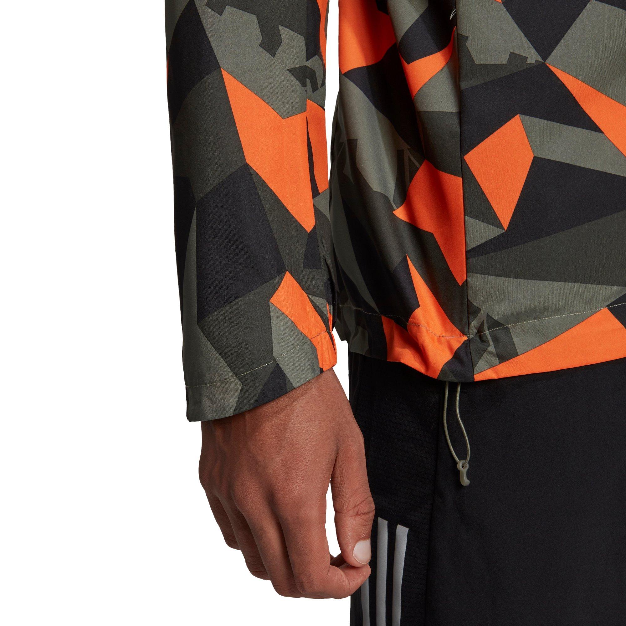 own the run camo jacket adidas