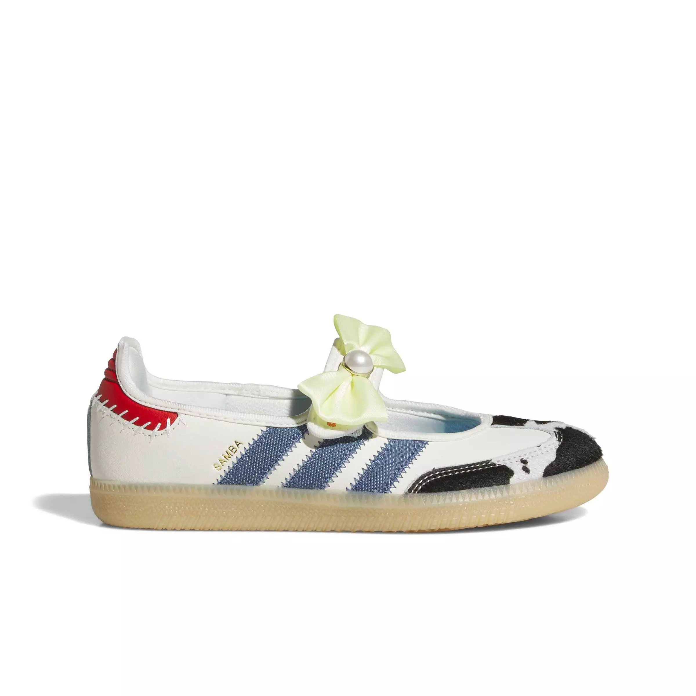 adidas Originals Pixar Toy Story Samba Jane "Off White/Core Black/Gum 3" Grade School Girls' Shoe - OFF WHITE/BLACK/GUM