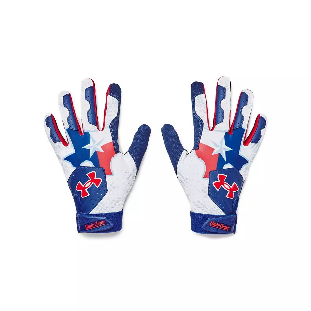 Under Armour Men's Clean Up Culture Batting Gloves -Royal/White/Red - ROYAL/WHITE/RED