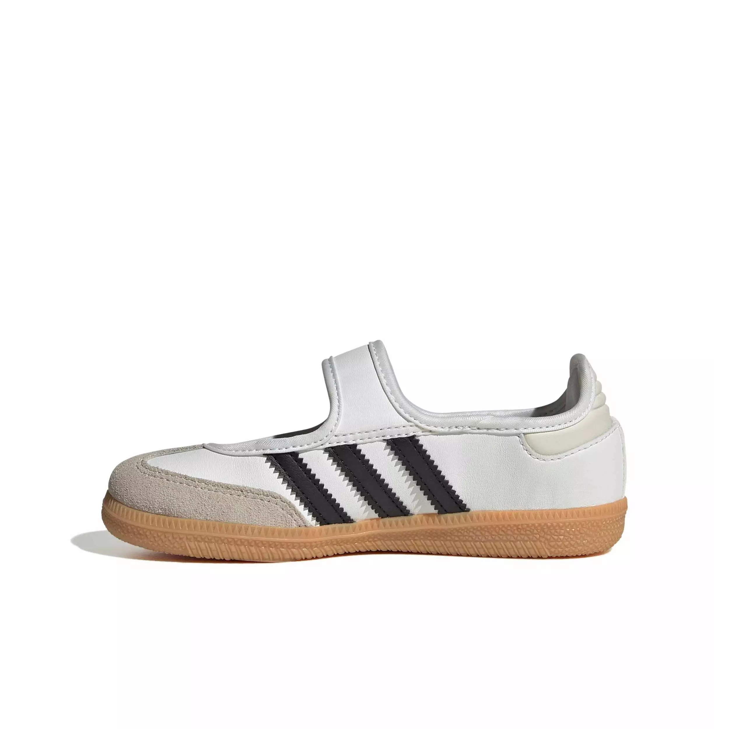 adidas Originals Samba Jane "Ftwr White/Core Black/Gum 3" Preschool Girls' Shoe - WHITE/BLACK/GUM