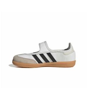 adidas Originals Samba Jane "Ftwr White/Core Black/Gum 3" Preschool Girls' Shoe - WHITE/BLACK/GUM