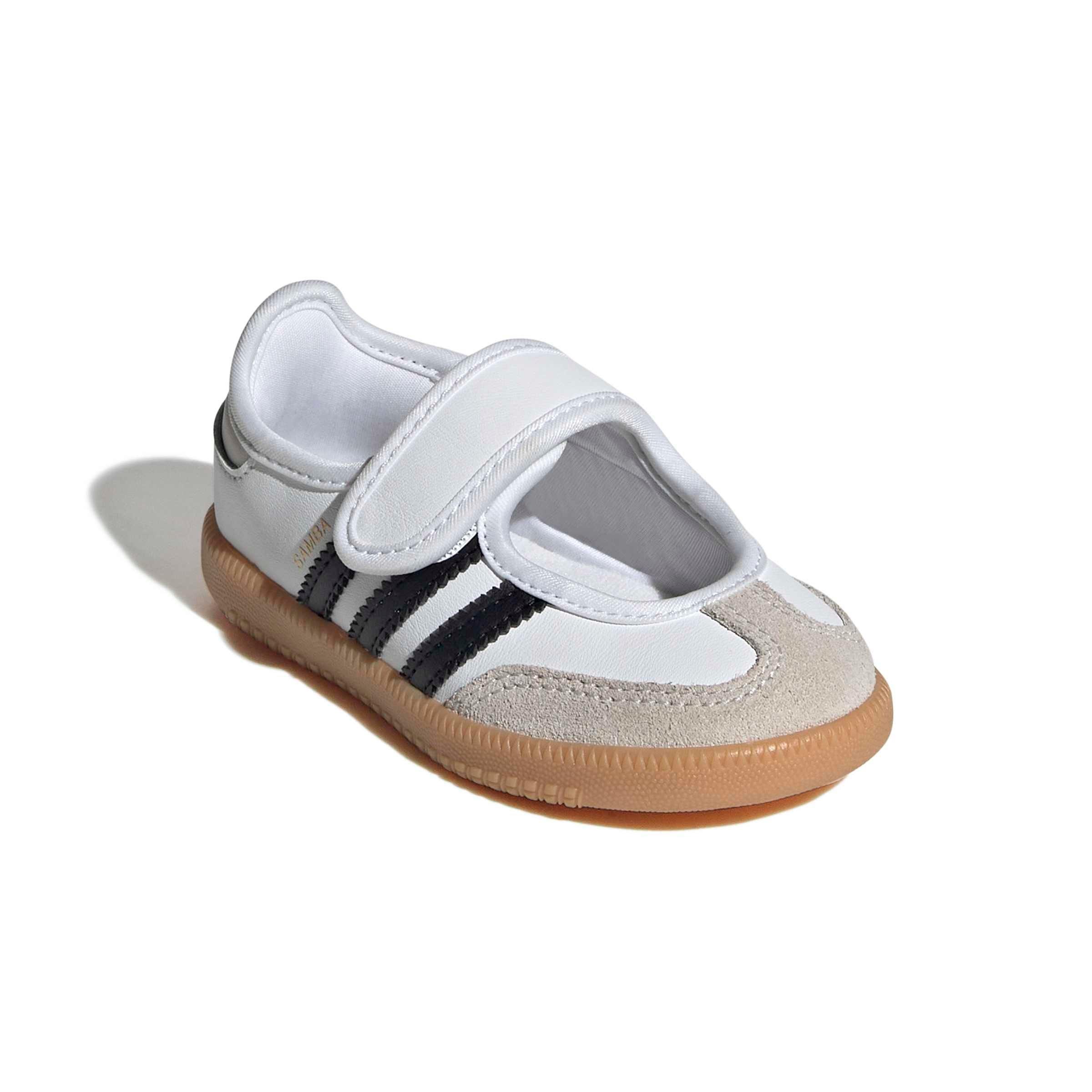 adidas Originals Samba Jane "Ftwr White/Core Black/Gum 3" Infant Girls' Shoe - WHITE/BLACK/GUM