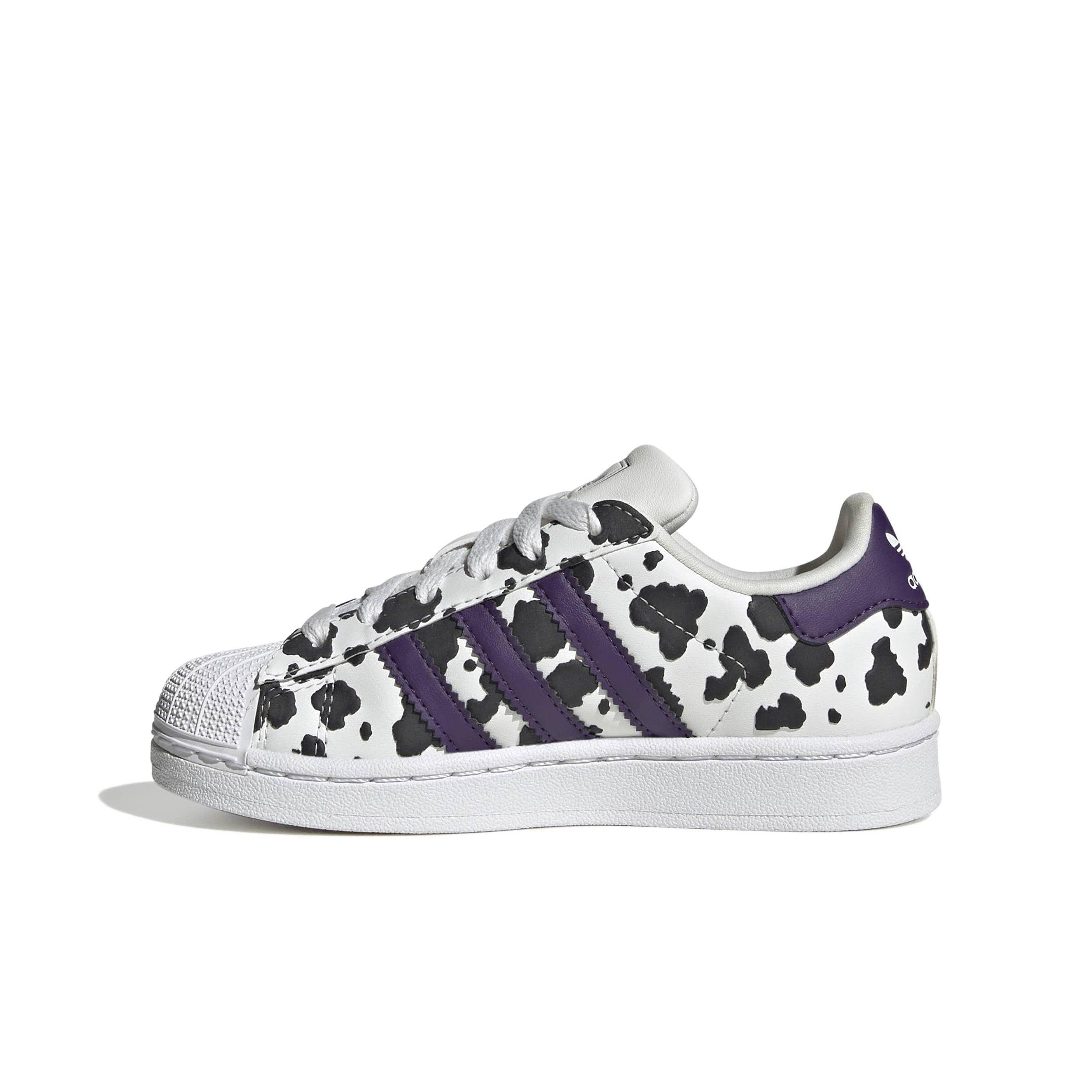 adidas Originals Superstar II "Crystal White/Violet/Ftwr White" Preschool Girls' Shoe - WHITE/VIOLET/WHITE