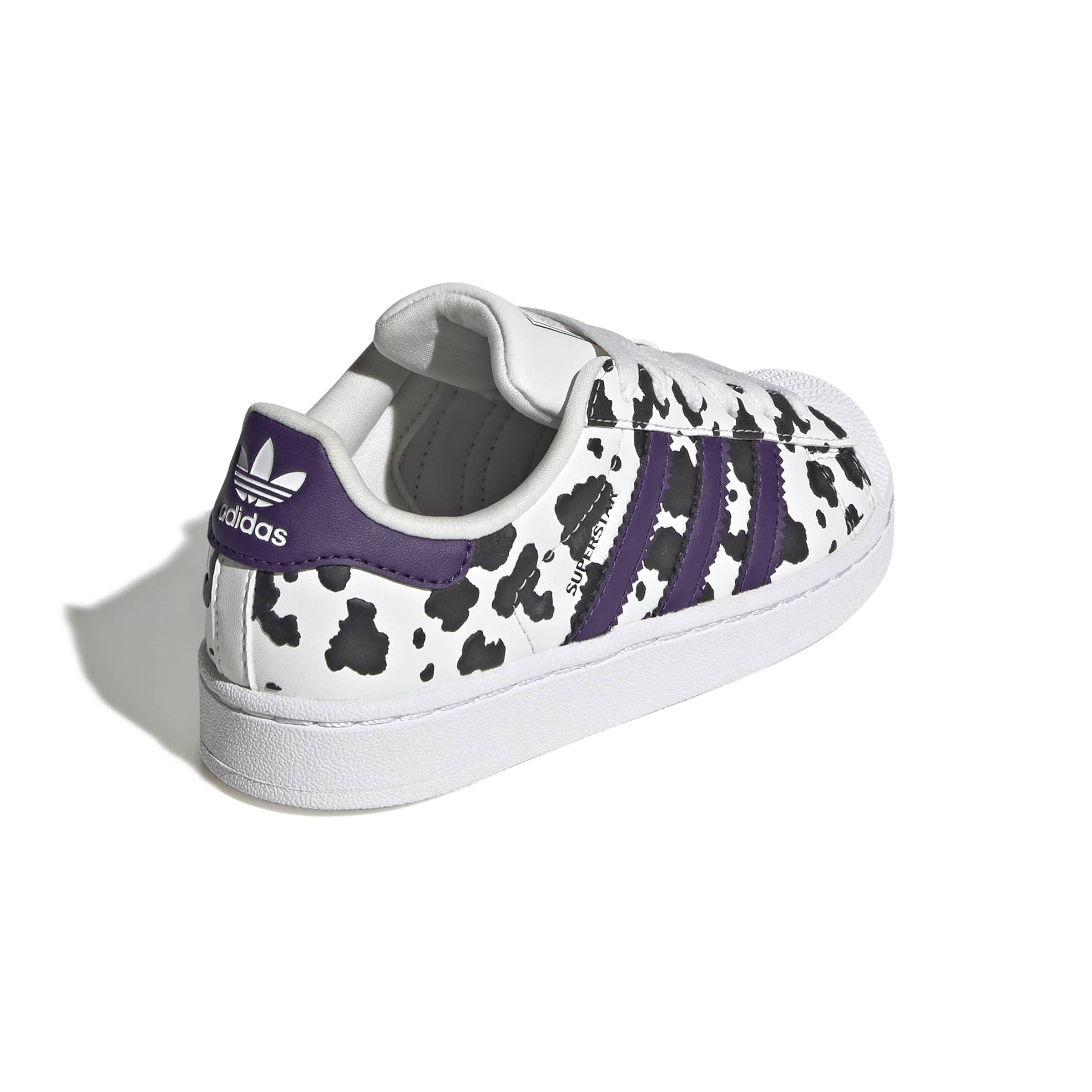 adidas Originals Superstar II "Crystal White/Violet/Ftwr White" Preschool Girls' Shoe - WHITE/VIOLET/WHITE