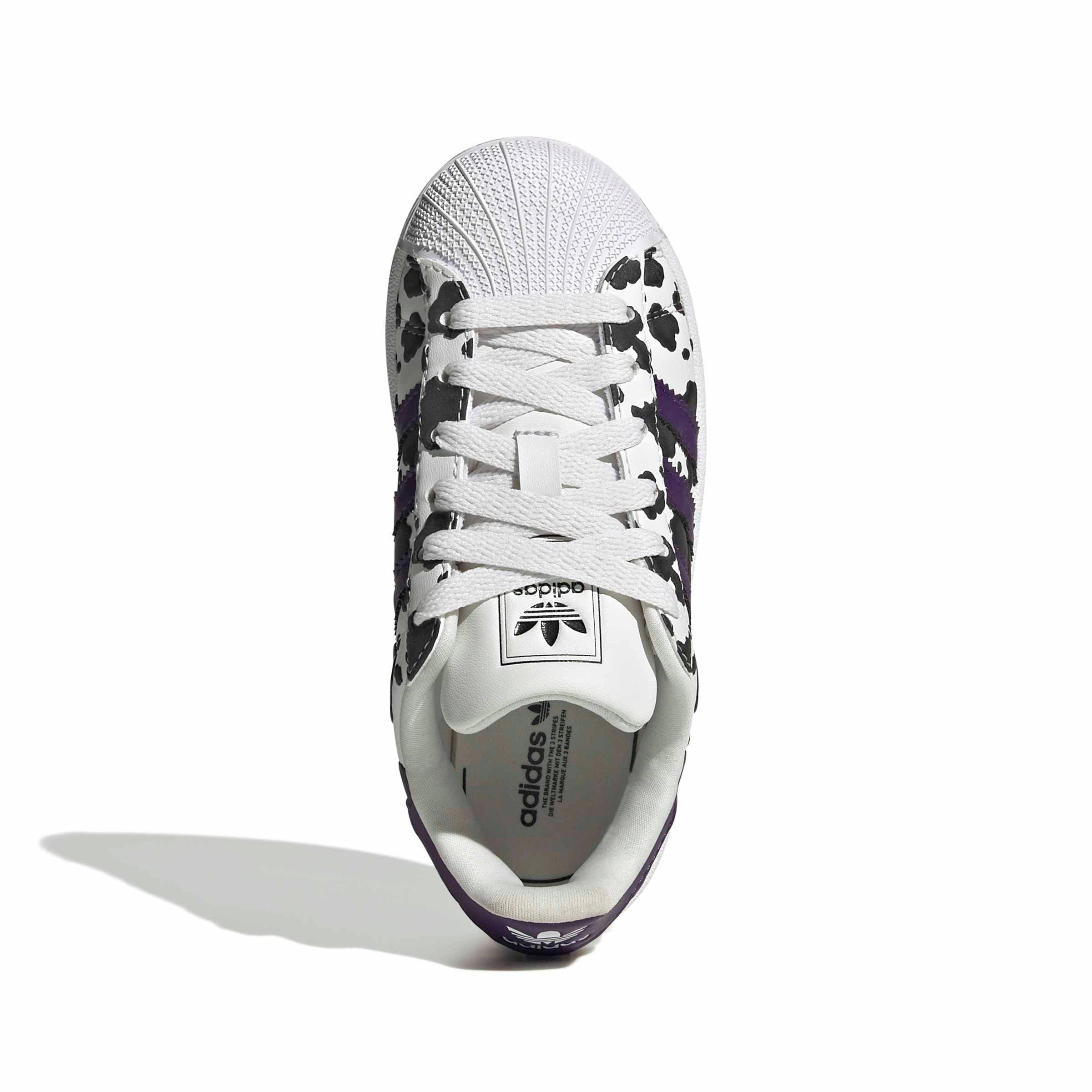 adidas Originals Superstar II "Crystal White/Violet/Ftwr White" Preschool Girls' Shoe - WHITE/VIOLET/WHITE