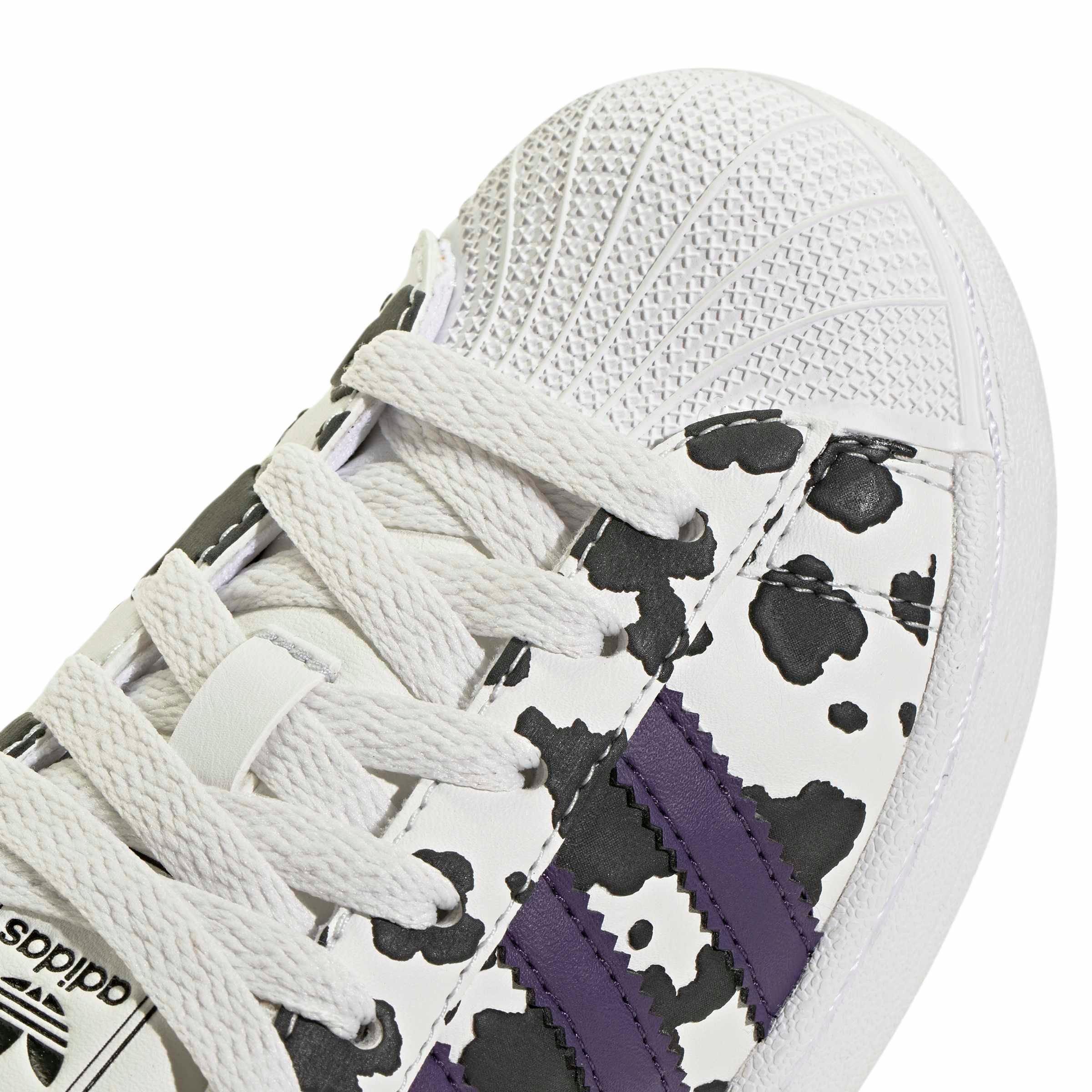 adidas Originals Superstar II "Crystal White/Violet/Ftwr White" Preschool Girls' Shoe - WHITE/VIOLET/WHITE