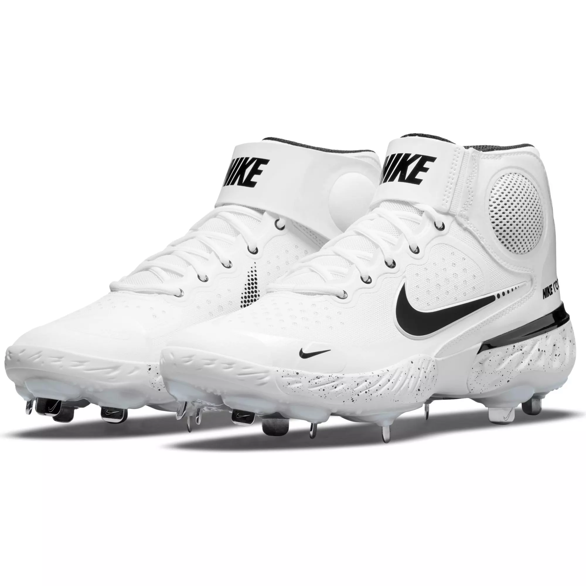 Nike Alpha Huarache Elite 3 Mid "White/Black/Photon Dust/Bright Crimson" Men's Baseball Cleat - WHITE