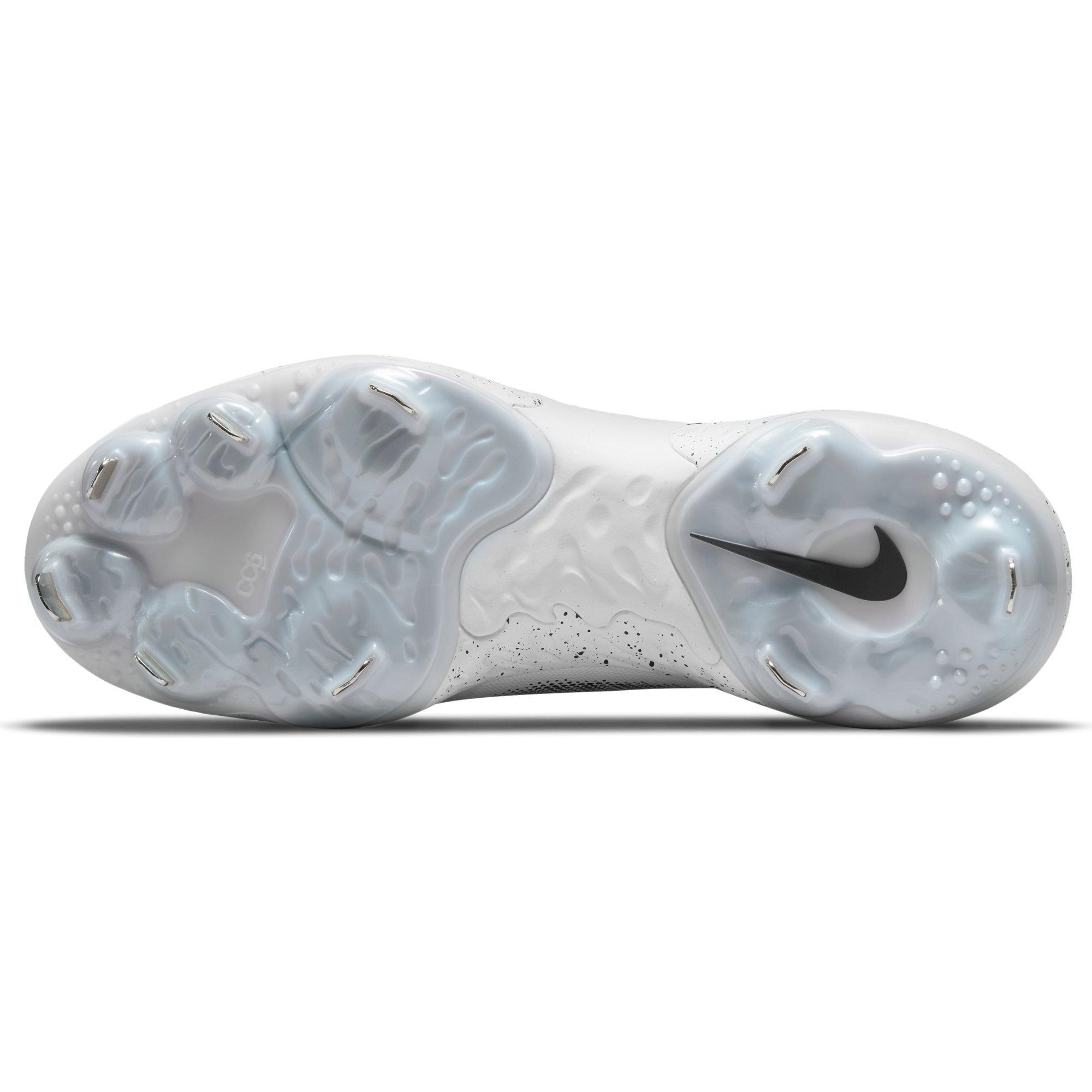 Nike Alpha Huarache Elite 3 Mid "White/Black/Photon Dust/Bright Crimson" Men's Baseball Cleat - WHITE Thumbnail View 6