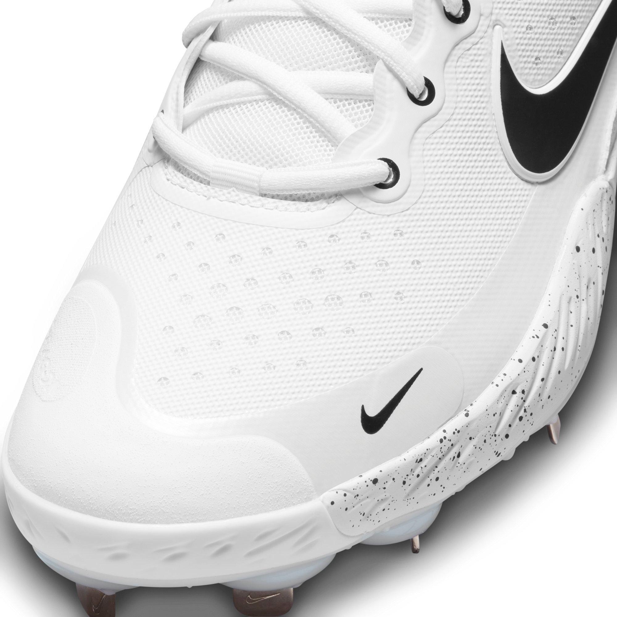 Nike Alpha Huarache Elite 3 Mid "White/Black/Photon Dust/Bright Crimson" Men's Baseball Cleat - WHITE Thumbnail View 7