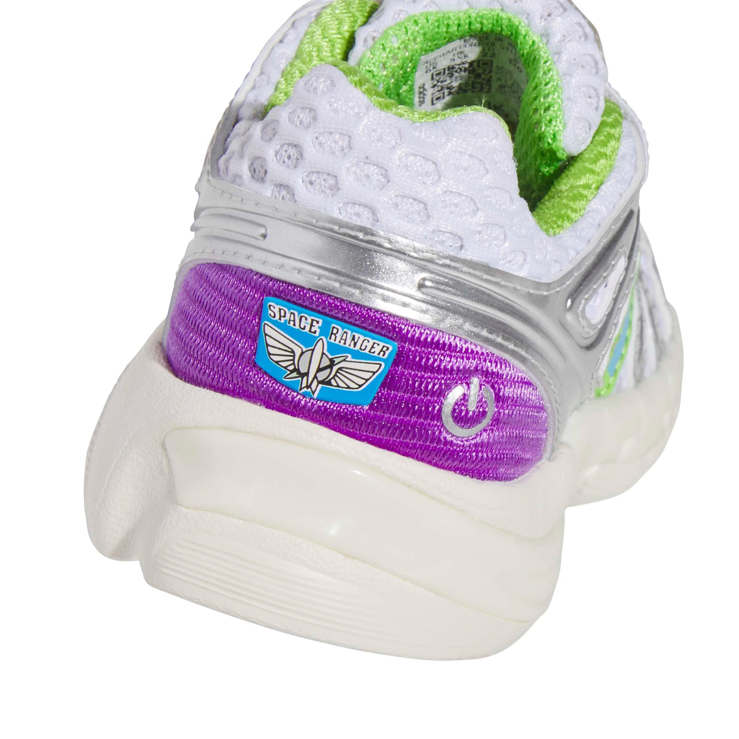 adidas Originals Pixar Toy Story Adistar Control 5 EL "White/Solar Slime/Silver" Infant Boys' Shoe - WHITE/SLIME/SILVER