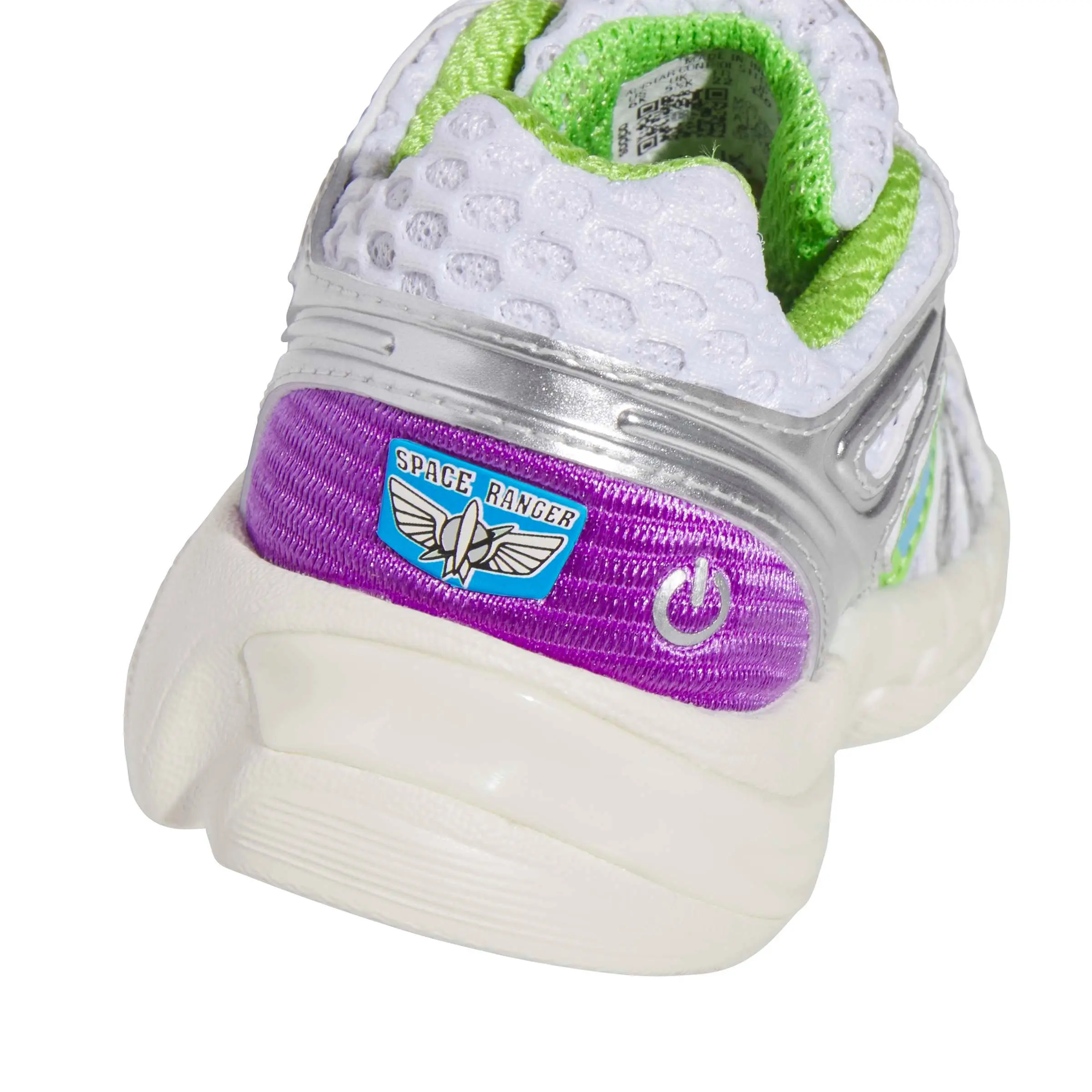 adidas Originals Pixar Toy Story Adistar Control 5 EL "White/Solar Slime/Silver" Infant Boys' Shoe - WHITE/SLIME/SILVER