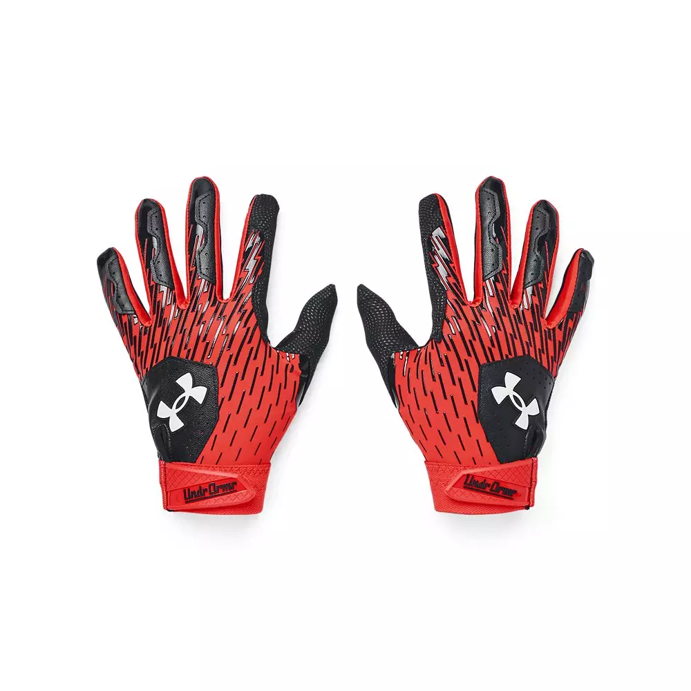 Under Armour Boys' Clean Up Batting Gloves - Black/Orange - BLACK/ORANGE