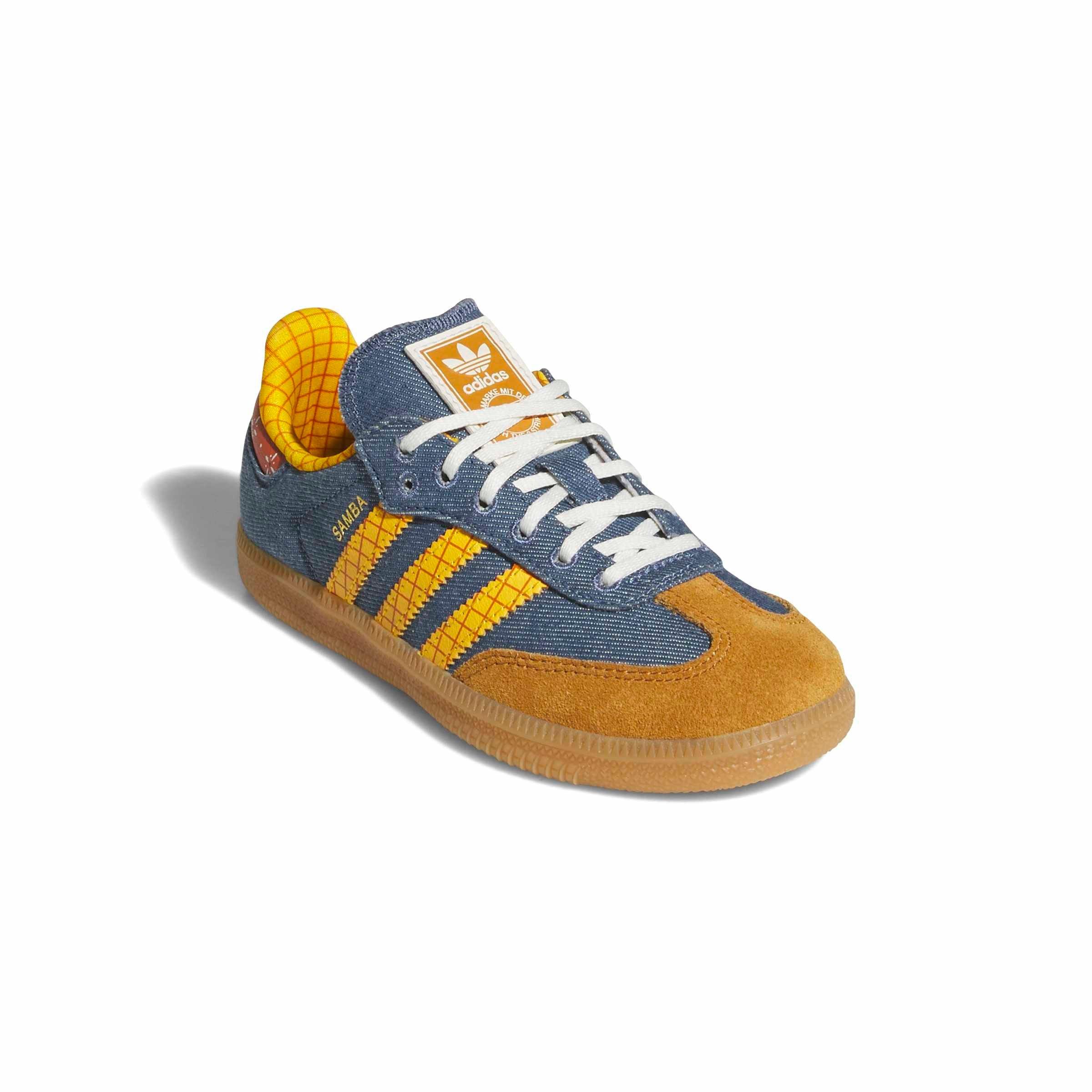 adidas Originals Pixar Toy Story Samba OG "Crew Blue/Crew Yellow/Off White" Preschool Boys' Shoe - BLUE/YELLOW/OFF WHITE
