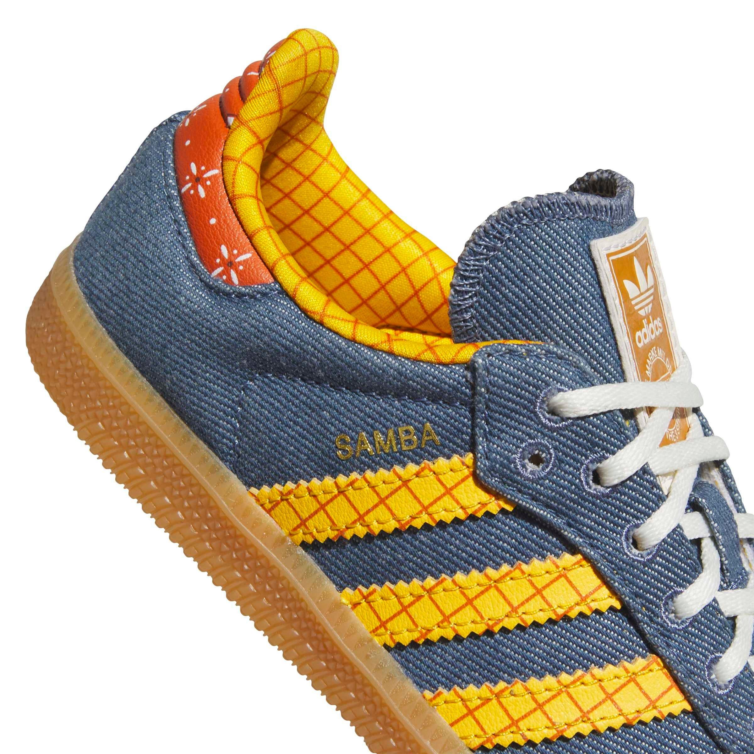 adidas Originals Pixar Toy Story Samba OG "Crew Blue/Crew Yellow/Off White" Preschool Boys' Shoe - BLUE/YELLOW/OFF WHITE