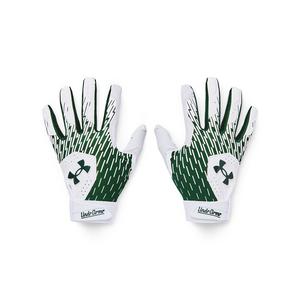 Under Armour Boys' Clean Up Batting Gloves -White/Green