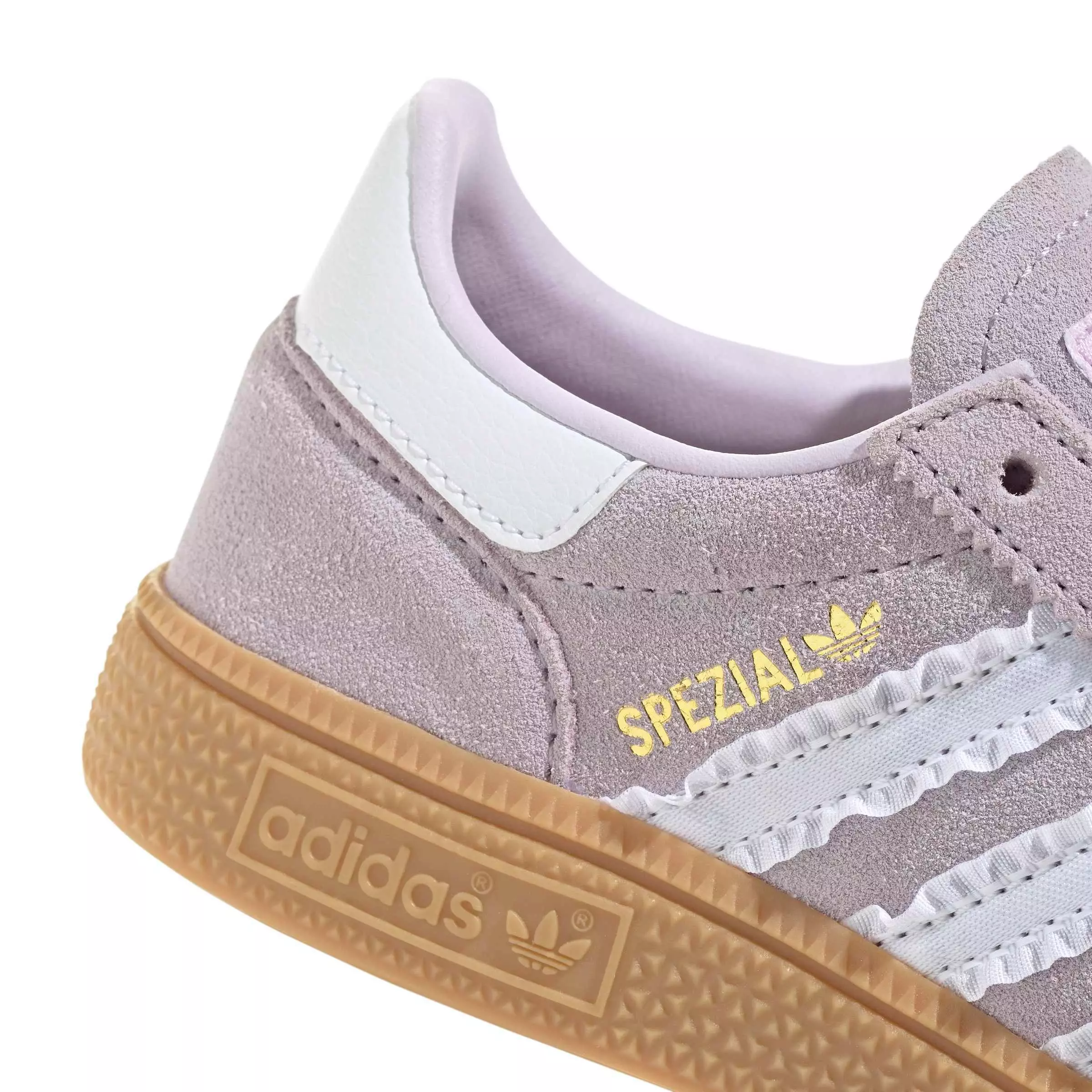 adidas Originals Handball Spezial "Ice Lavender/Ftwr White/Gum 3" Preschool Girls' Shoe - LAVENDER/WHITE/GUM