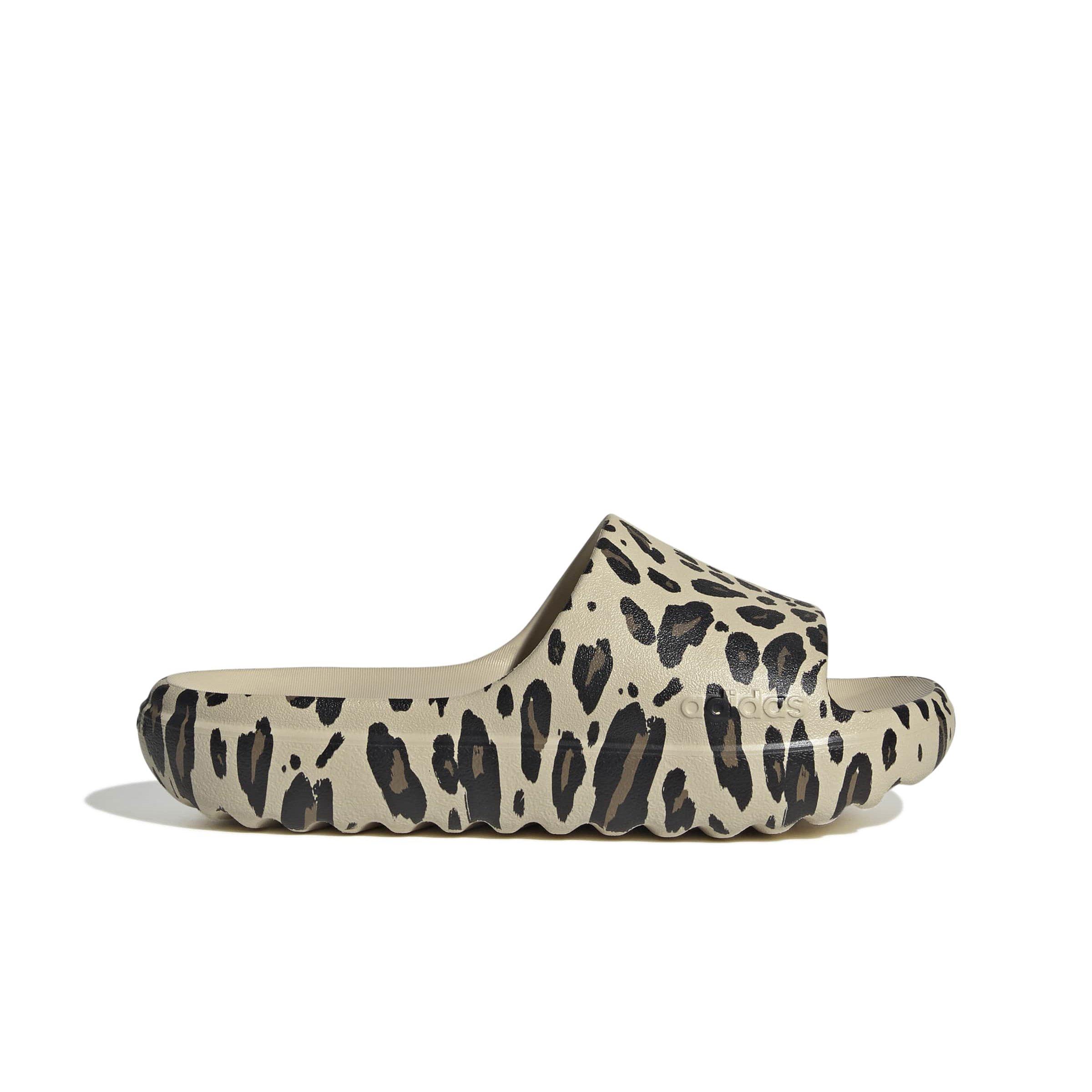 adidas Adilette Lumia "Crystal Linen/Core Black/Khaki Six" Grade School Boys' Slide - LINEN/BLACK/KHAKI