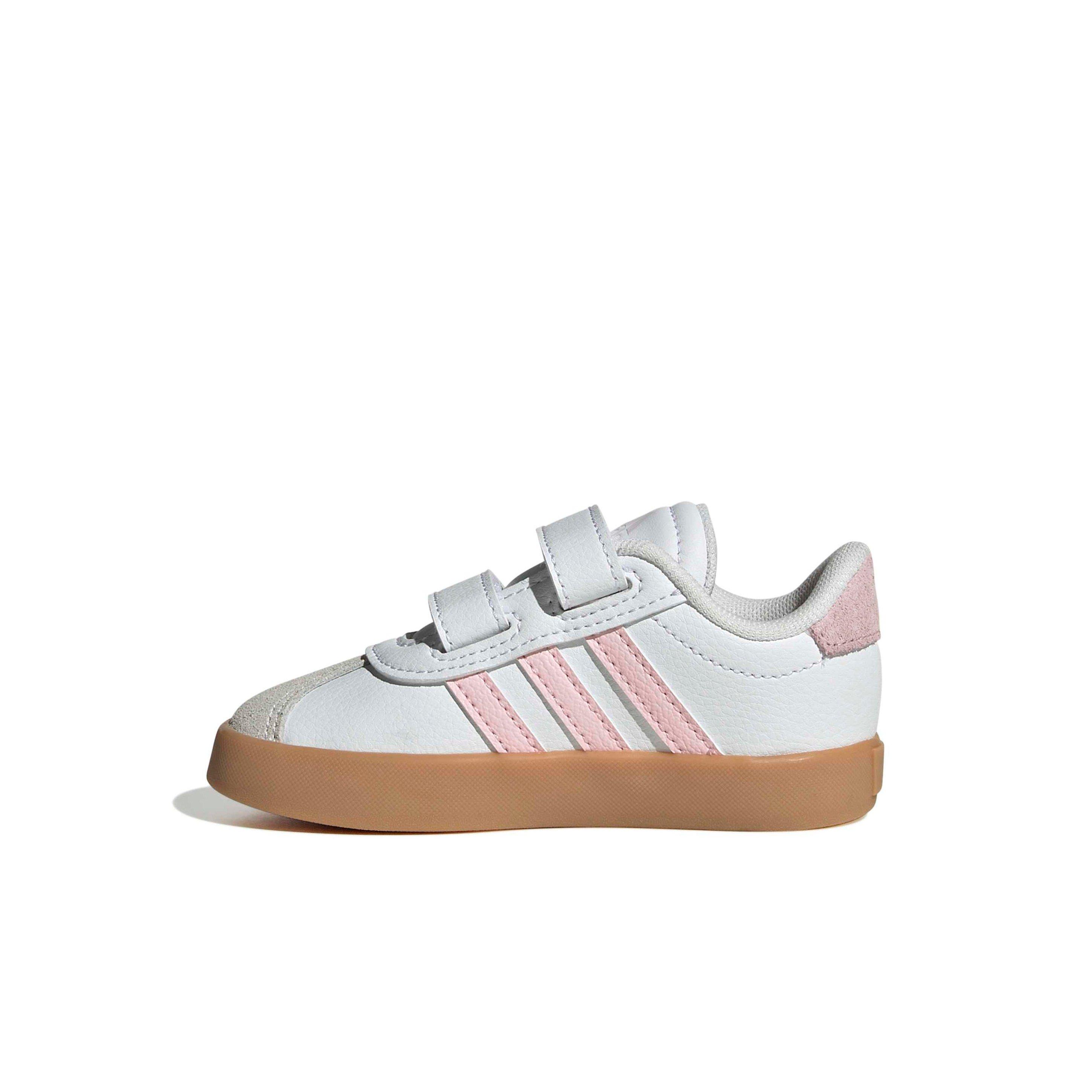 adidas VL Court 3.0 "Ftwr White/Clear Pink/Gum 3" Infant Girls' Shoe - WHITE/PINK/GUM