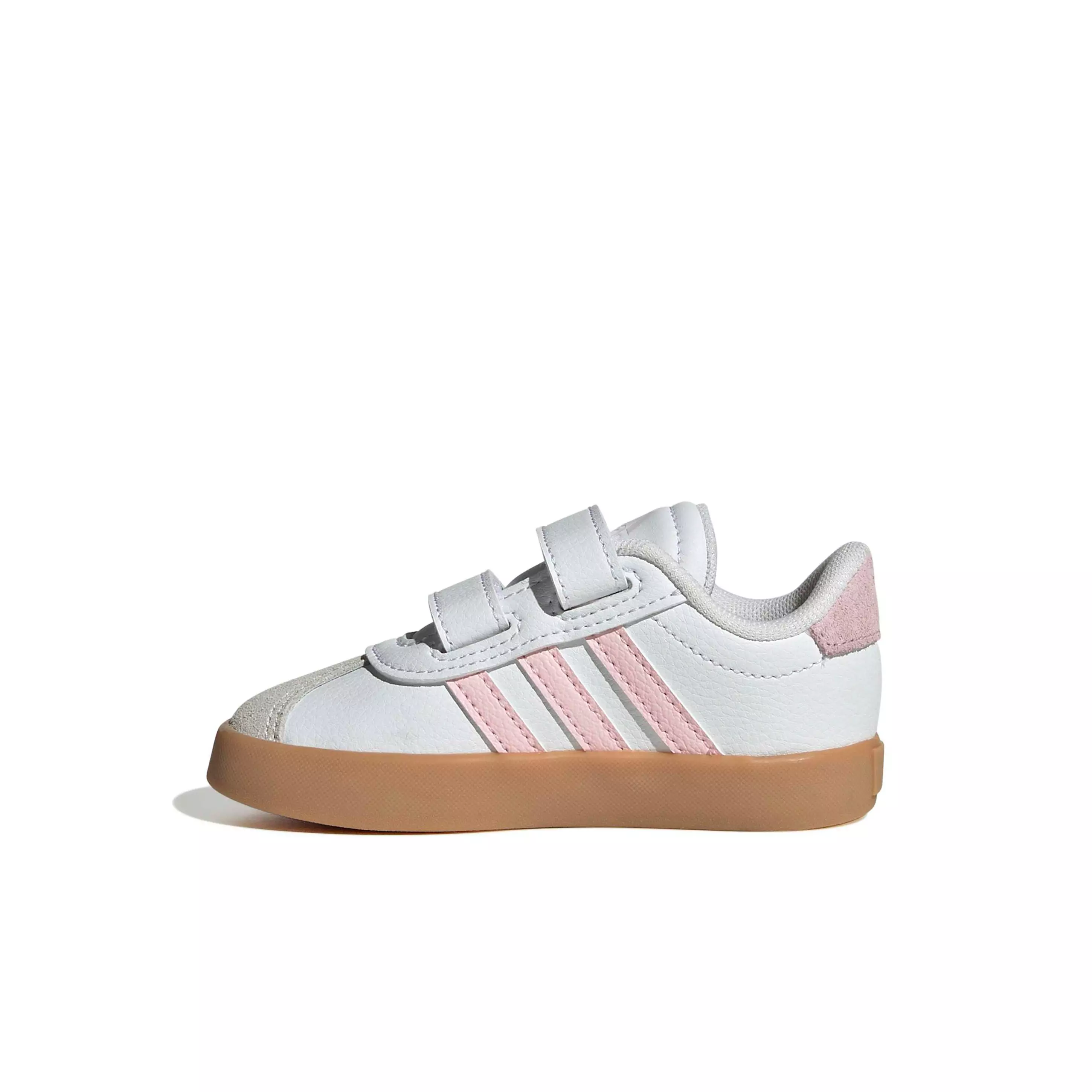 adidas VL Court 3.0 "Ftwr White/Clear Pink/Gum 3" Infant Girls' Shoe - WHITE/PINK/GUM