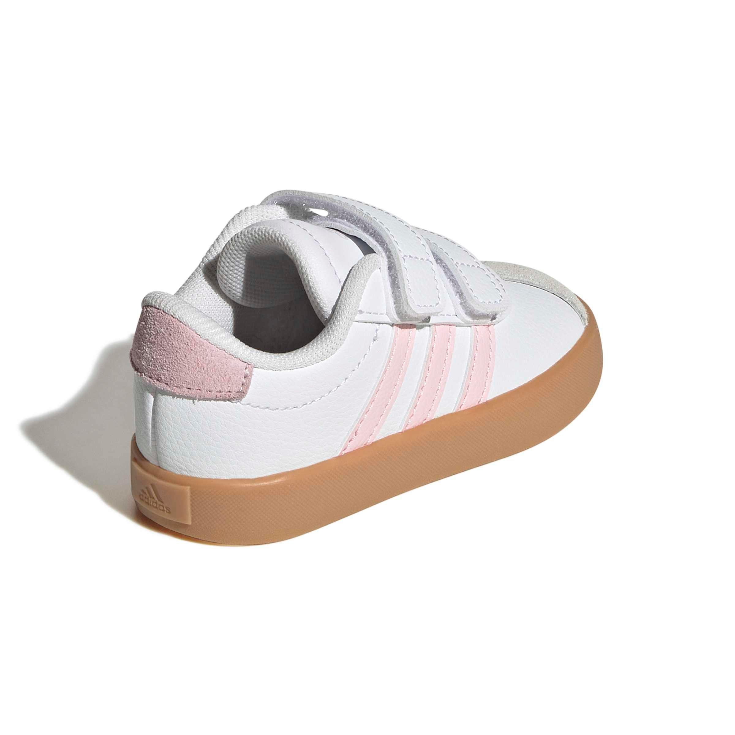 adidas VL Court 3.0 "Ftwr White/Clear Pink/Gum 3" Infant Girls' Shoe - WHITE/PINK/GUM