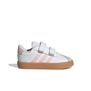 adidas VL Court 3.0 "Ftwr White/Clear Pink/Gum 3" Infant Girls' Shoe - WHITE/PINK/GUM