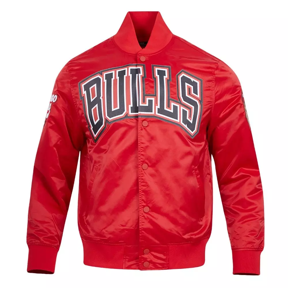 Pro Standard Men's NBA Chicago Bulls City Signature Leather Varsity Jacket -Red - RED