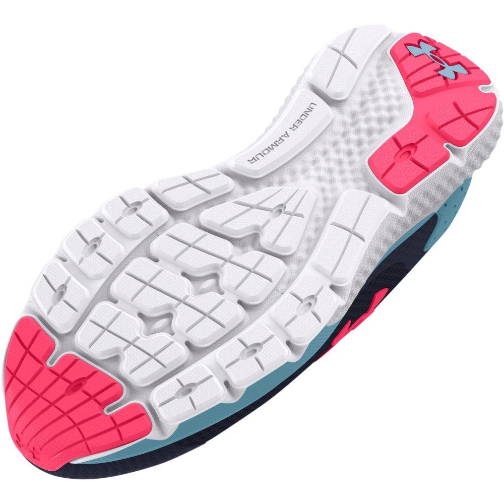 Under Armour Charged Rogue 3 "Midnight Navy/Blizzard" Grade School Girls' Running Shoe - NAVY/BLIZZARD Thumbnail View 5