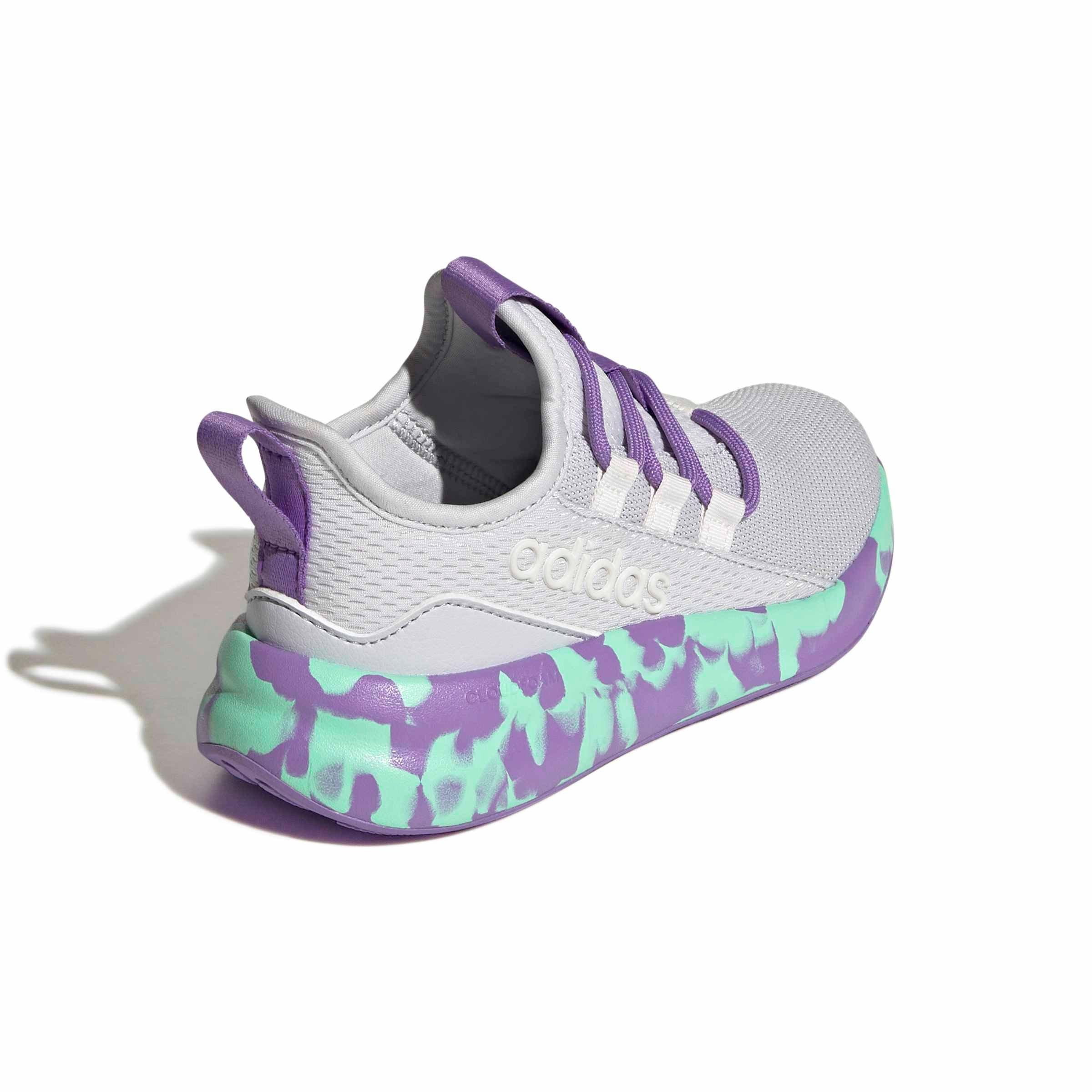adidas Lite Racer Adapt 8.0 "Dash Grey/Violet Fusion/Pulse Mint" Grade School Girls' Shoe - GREY/VIOLET/MINT