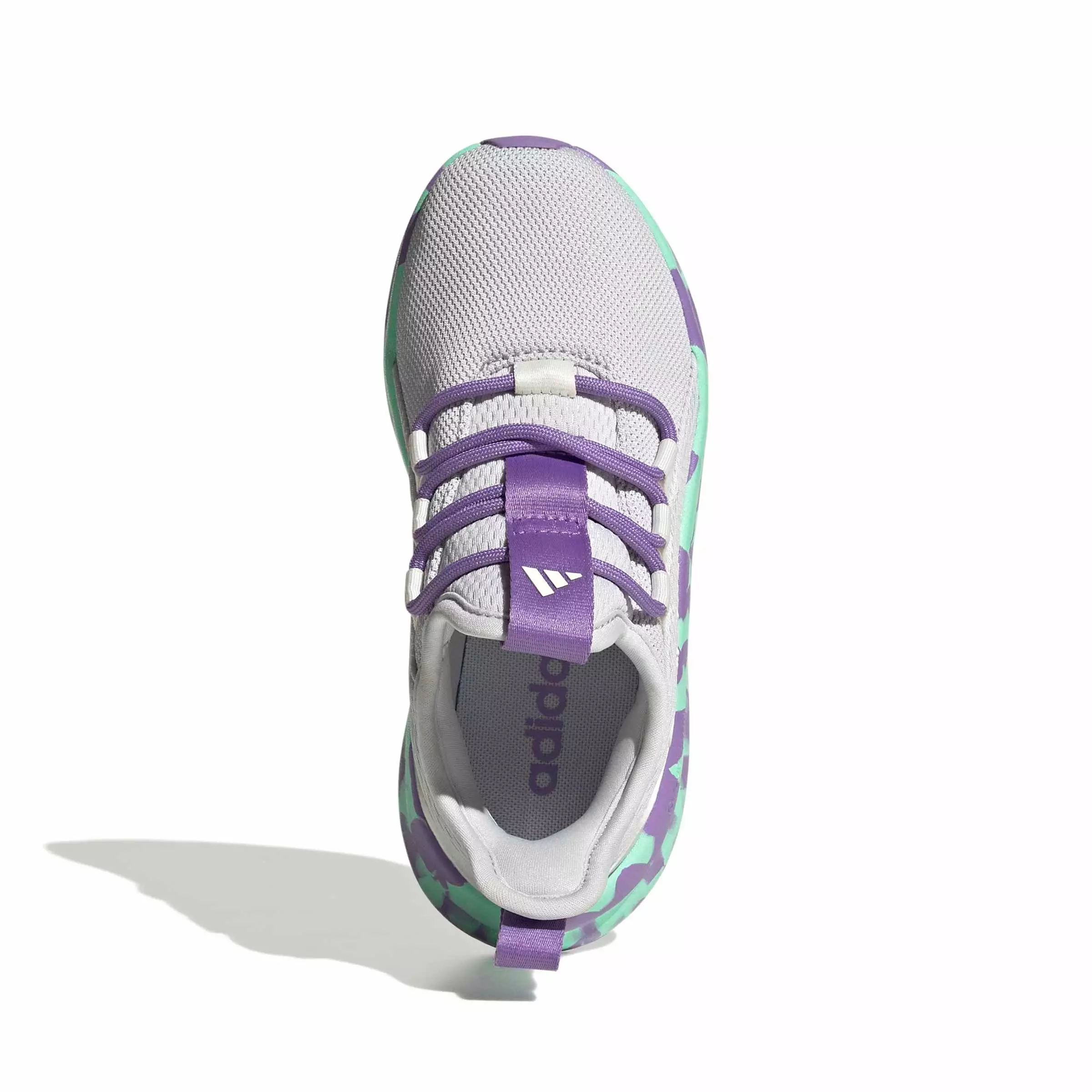 adidas Lite Racer Adapt 8.0 "Dash Grey/Violet Fusion/Pulse Mint" Grade School Girls' Shoe - GREY/VIOLET/MINT