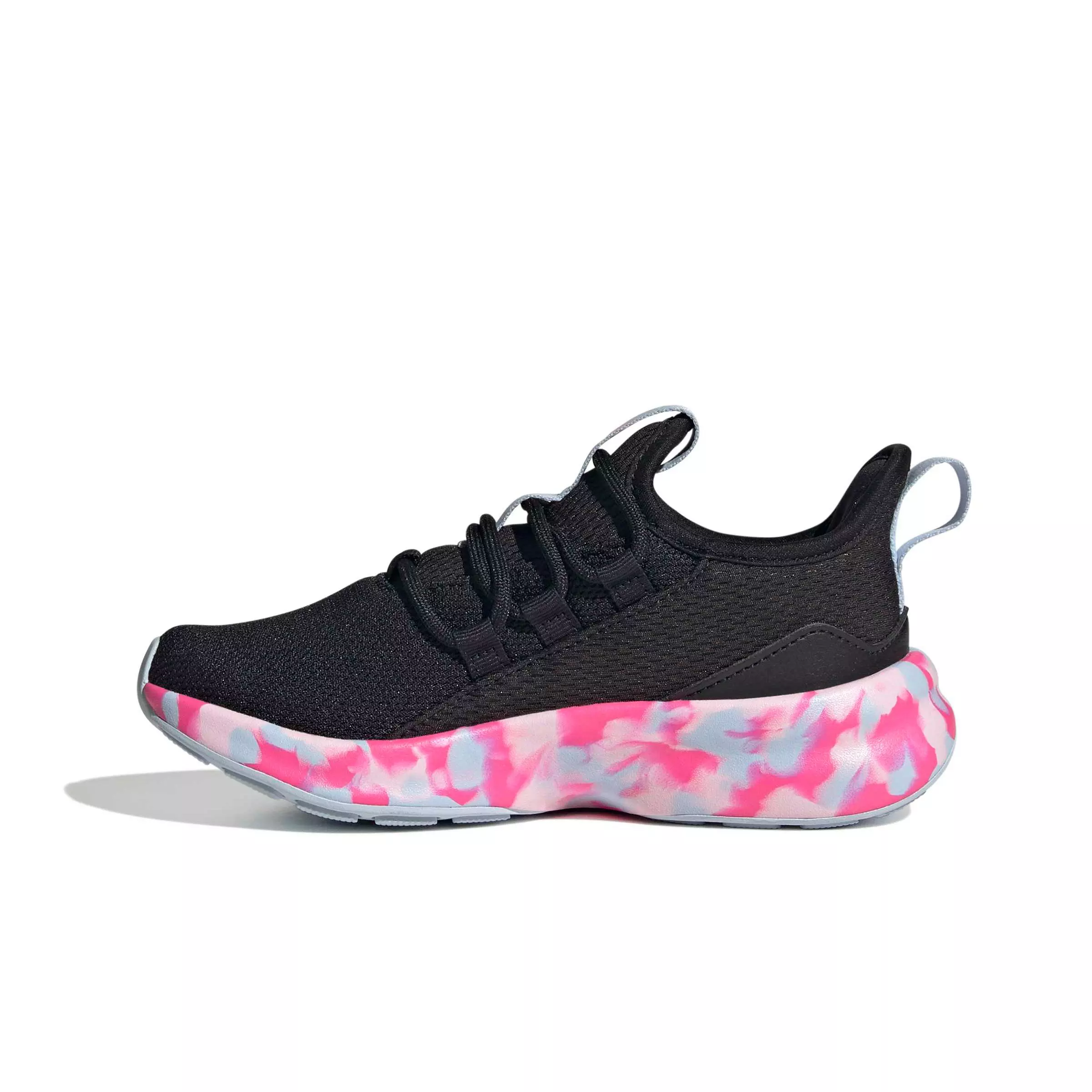 adidas Lite Racer Adapt 8.0 "Core Black/Crystal Sky/Shock Pink" Grade School Girls' Shoe - BLACK/SKY/PINK