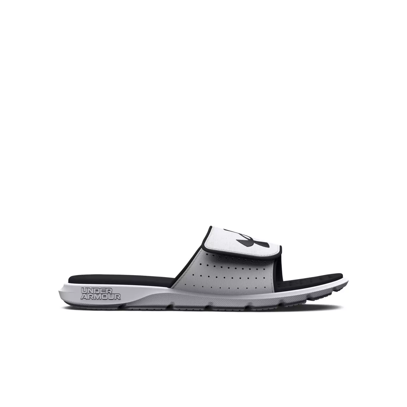 Under Armour Ignite Pro "White/Black" Grade School Boys' Slide - WHITE/BLACK