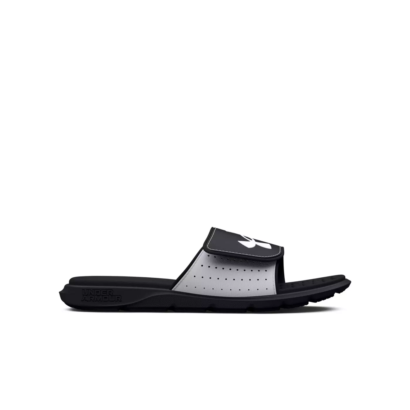 Under Armour Ignite Pro "White/Black/Black" Grade School Boys' Slide - WHITE/BLACK/BLACK