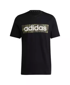 adidas Men's Black/Green Designed to Move Sport Cotton Touch Camo Tee