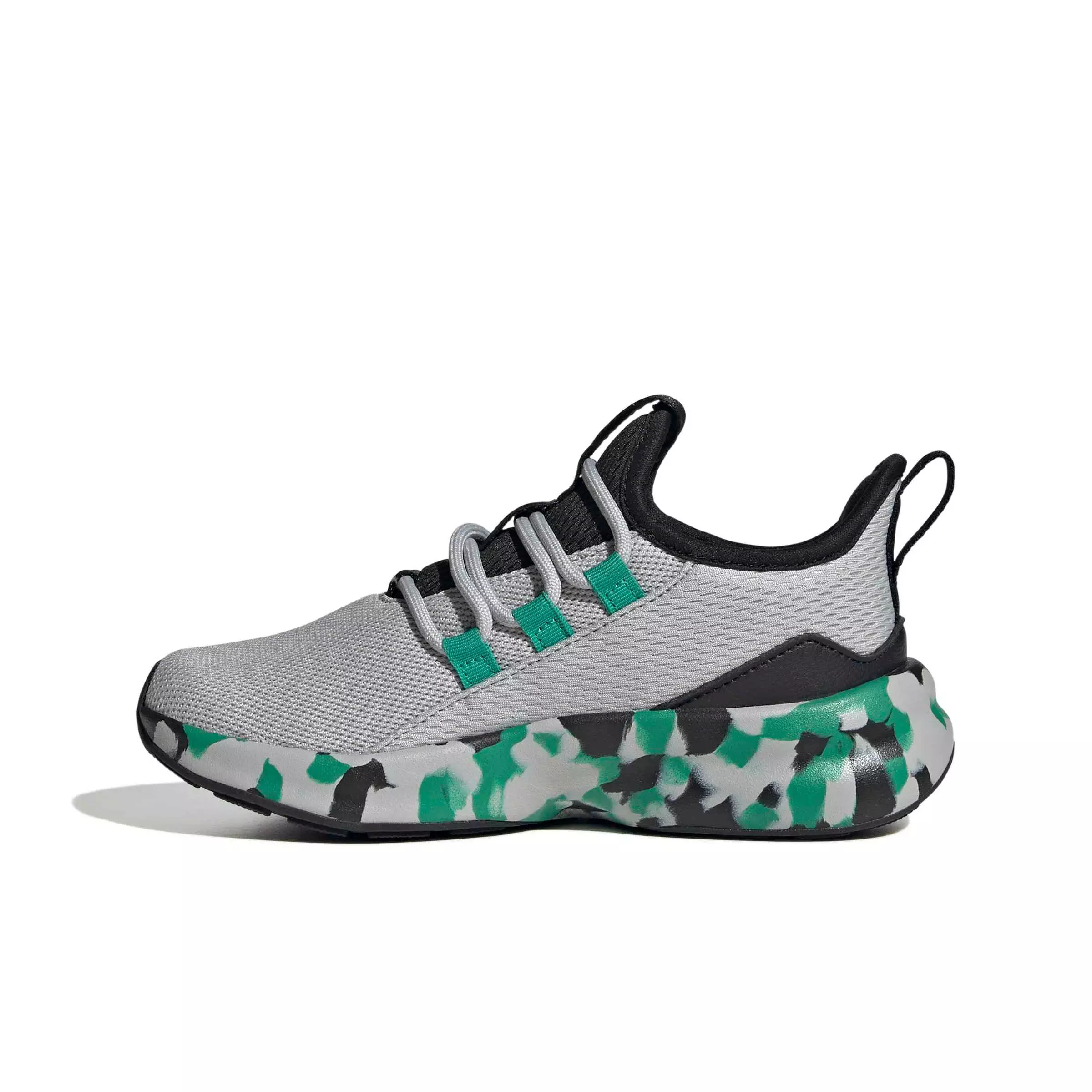 adidas Lite Racer Adapt 8.0 "Grey Two/Court Green/Core Black" Grade School Boys' Shoe - GREY/GREEN/BLACK