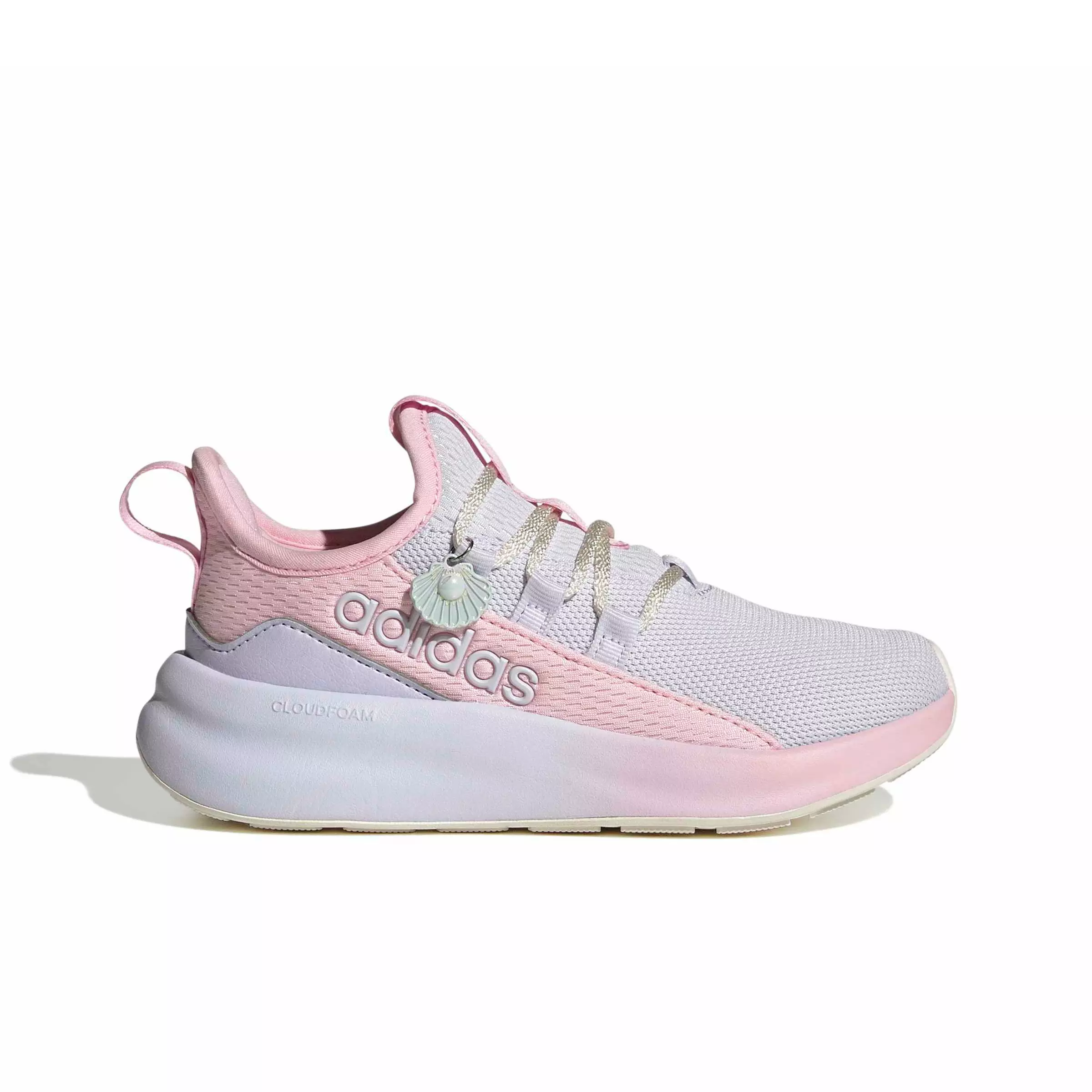 adidas Lite Racer Adapt 8.0 "Frozen Purple/Clear Pink/Core White" Grade School Girls' Shoe - PURPLE/PINK/WHITE