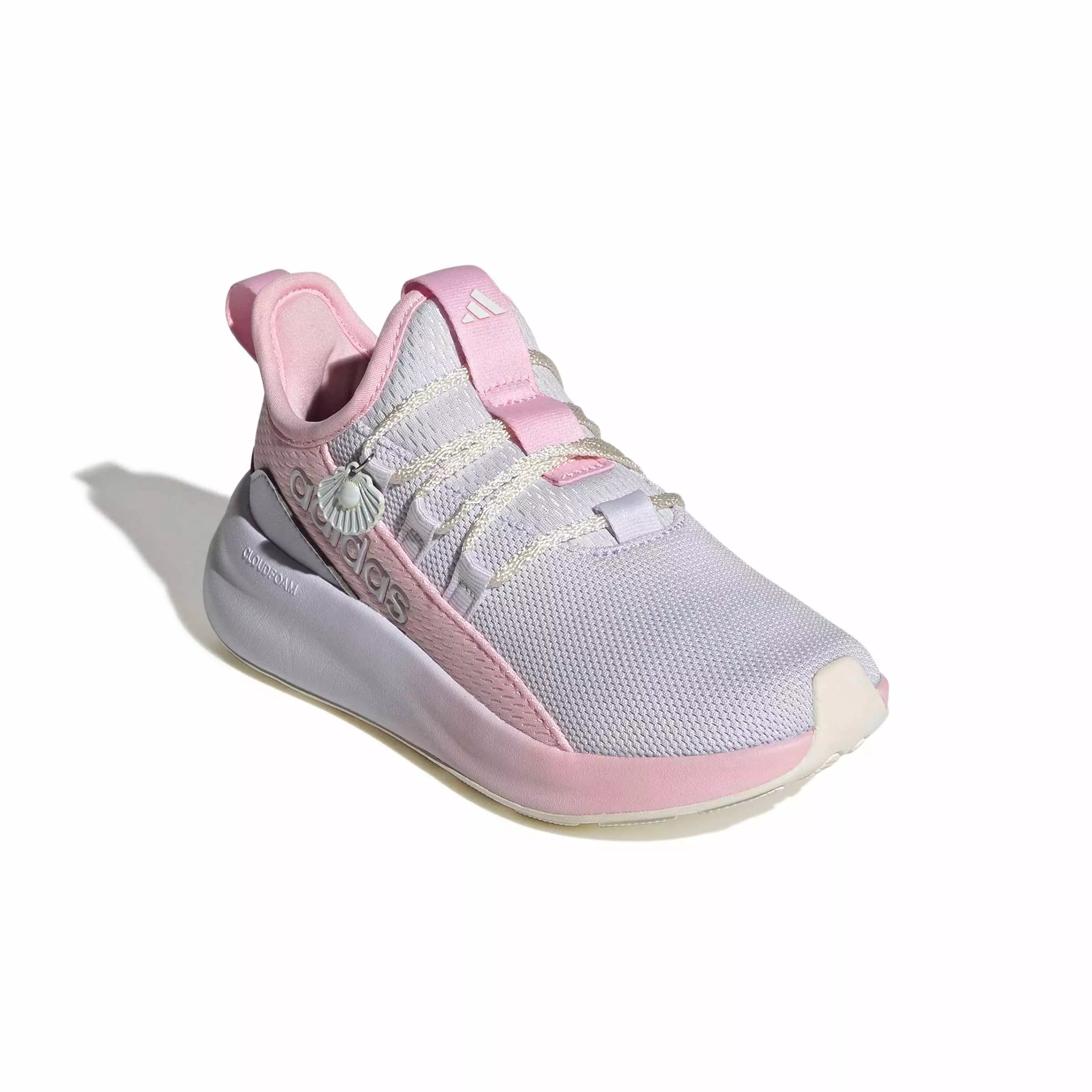 adidas Lite Racer Adapt 8.0 "Frozen Purple/Clear Pink/Core White" Grade School Girls' Shoe - PURPLE/PINK/WHITE