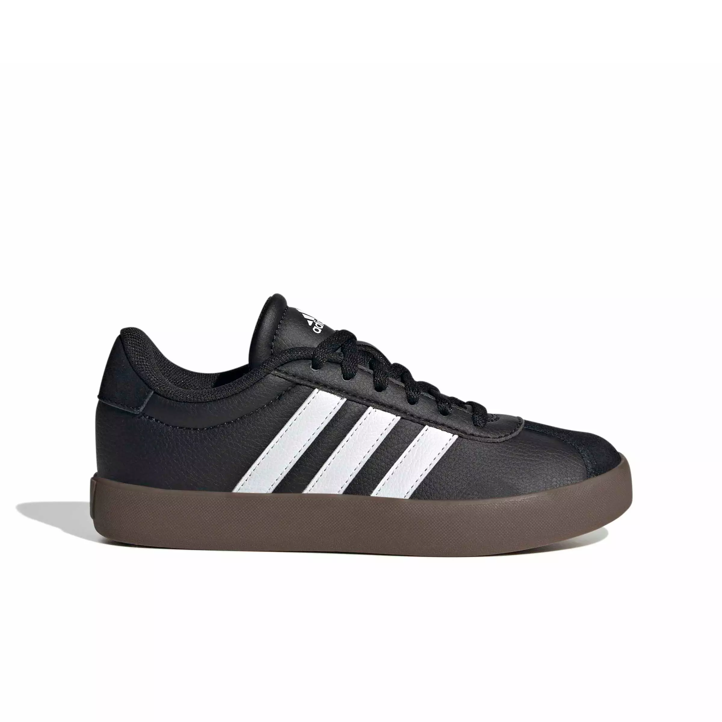adidas VL Court 3.0 "Core Black/Ftwr White/Gum 5" Grade School Boys' Shoe - BLACK/WHITE/GUM