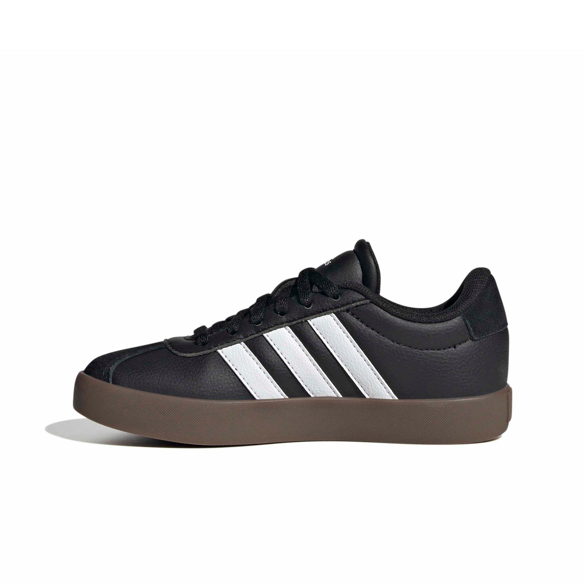 adidas VL Court 3.0 "Core Black/Ftwr White/Gum 5" Grade School Boys' Shoe - BLACK/WHITE/GUM