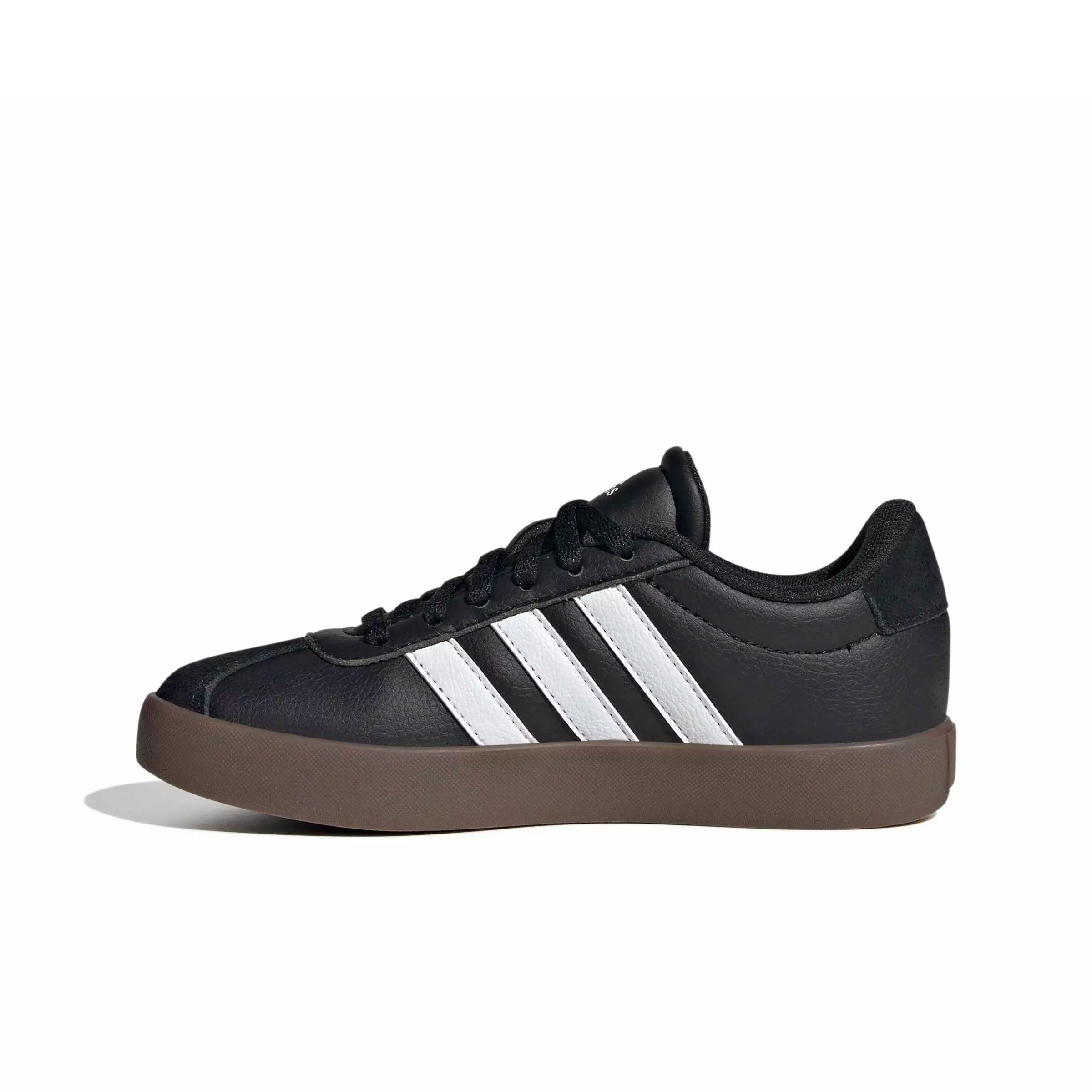 adidas VL Court 3.0 "Core Black/Ftwr White/Gum 5" Grade School Boys' Shoe - BLACK/WHITE/GUM