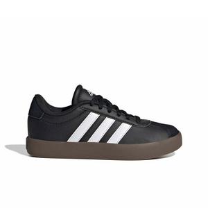 adidas VL Court 3.0 "Core Black/Ftwr White/Gum 5" Grade School Boys' Shoe - BLACK/WHITE/GUM