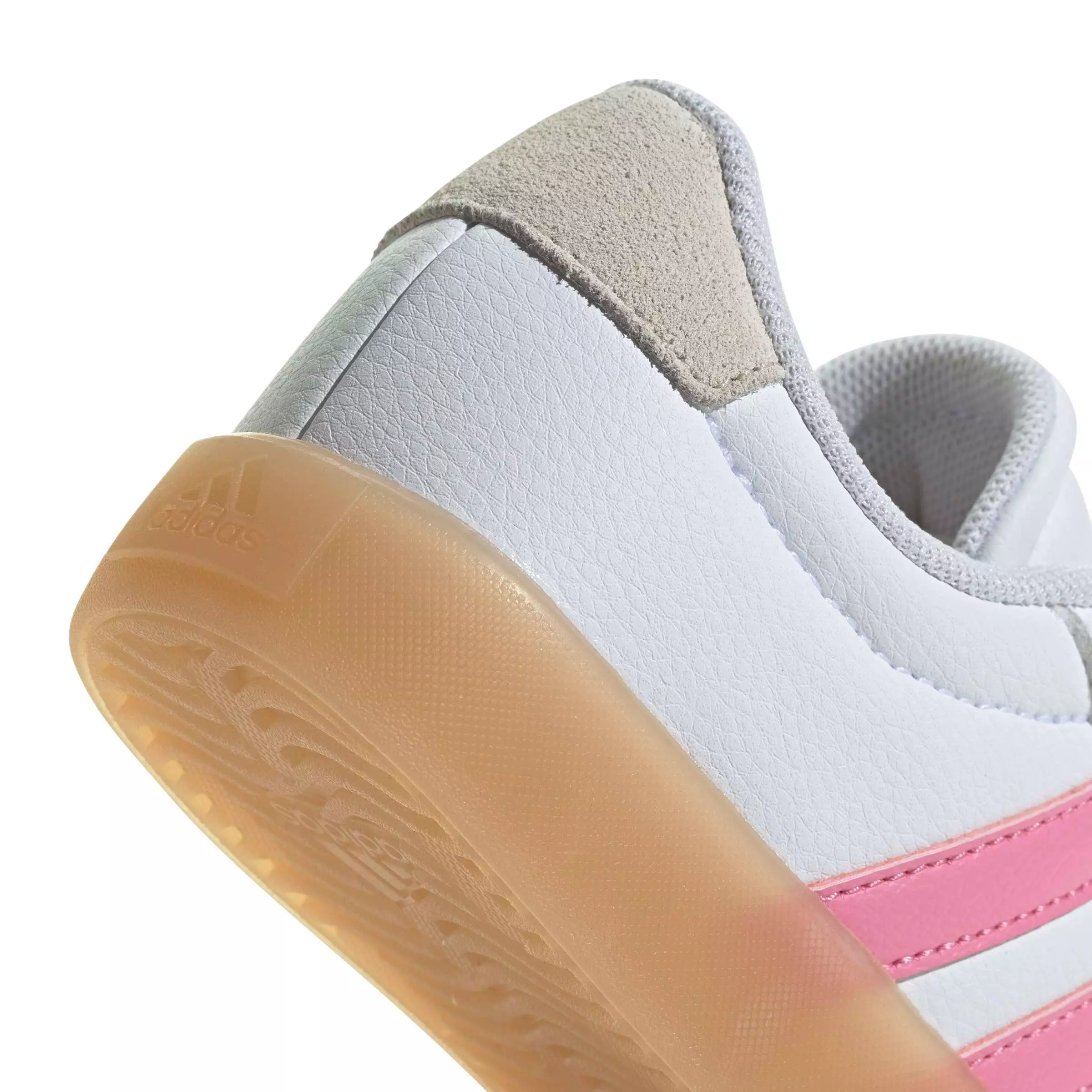 adidas VL Court 3.0 "Ftwr White/Bliss Pink/Alumina" Grade School Girls' Shoe - WHITE/PINK/ALUMINA