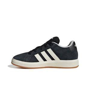 adidas Grand Court 00s "Core Black/Off White/Gum 10" Grade School Boys' Shoe - BLACK/OFF WHITE/GUM