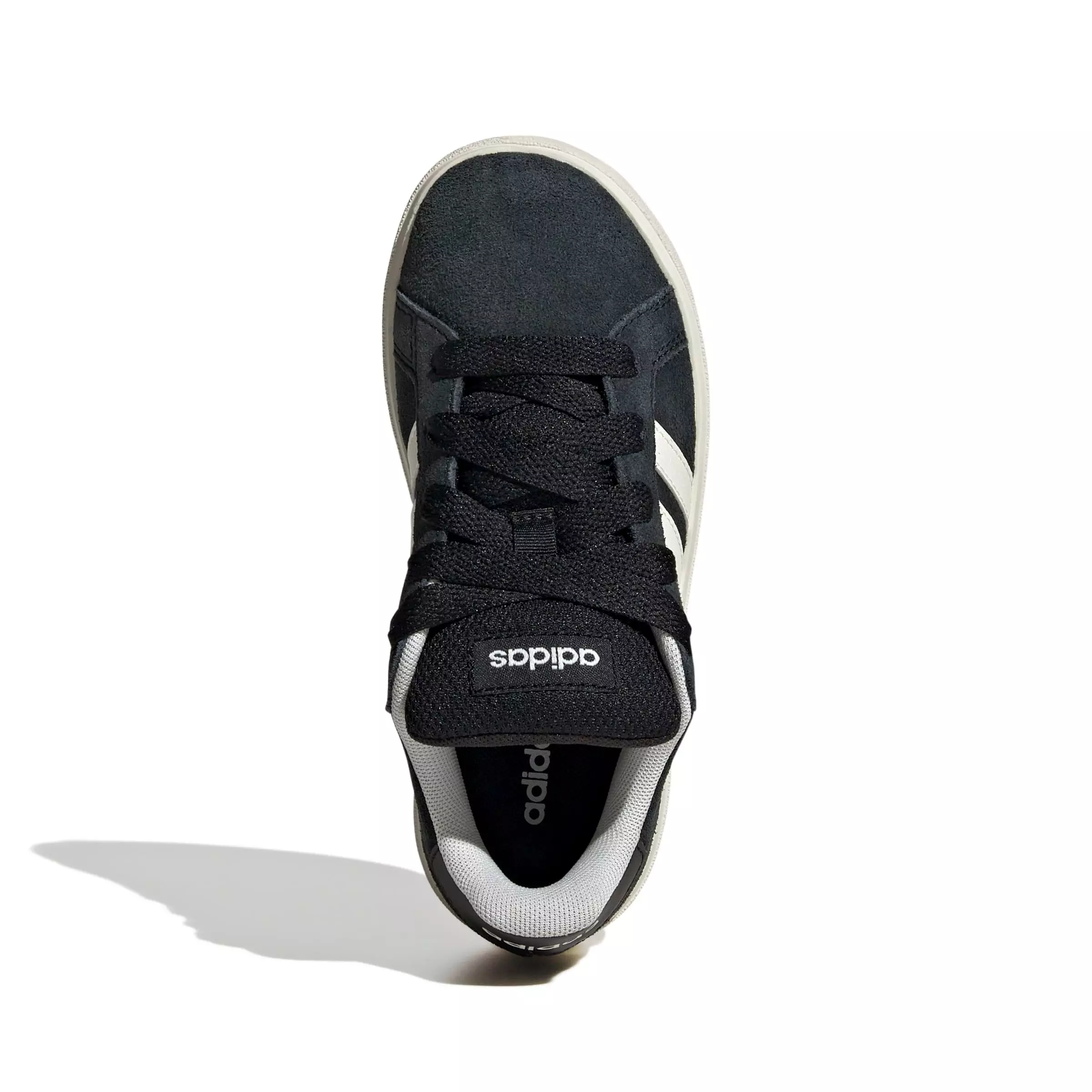 adidas Grand Court 00s "Core Black/Off White/Gum 10" Grade School Boys' Shoe - BLACK/OFF WHITE/GUM