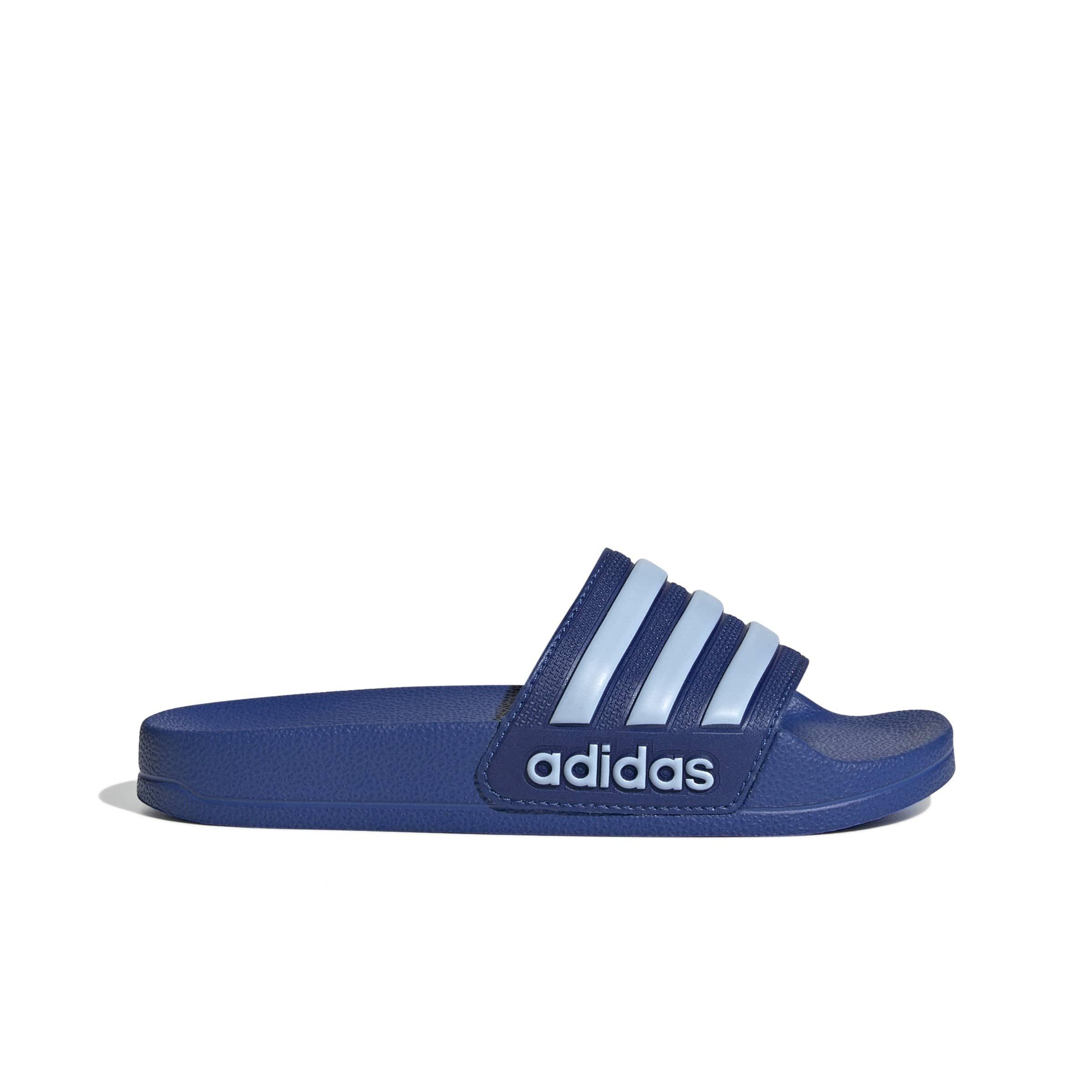 adidas Adilette Shower "Team Royal Blue/Glow Blue/Team Royal Blue" Grade School Boys' Slide - ROYAL/BLUE/ROYAL