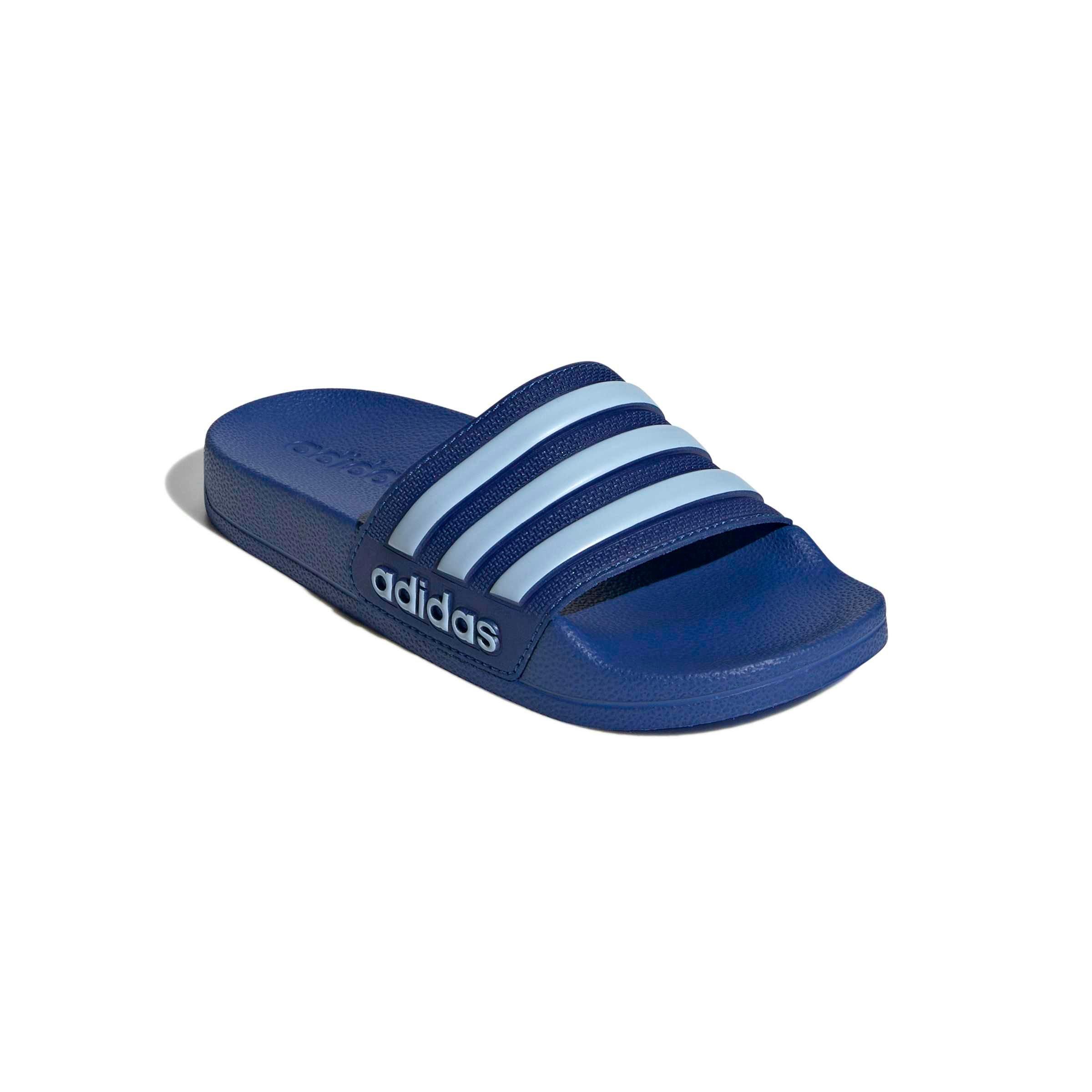 adidas Adilette Shower "Team Royal Blue/Glow Blue/Team Royal Blue" Grade School Boys' Slide - ROYAL/BLUE/ROYAL