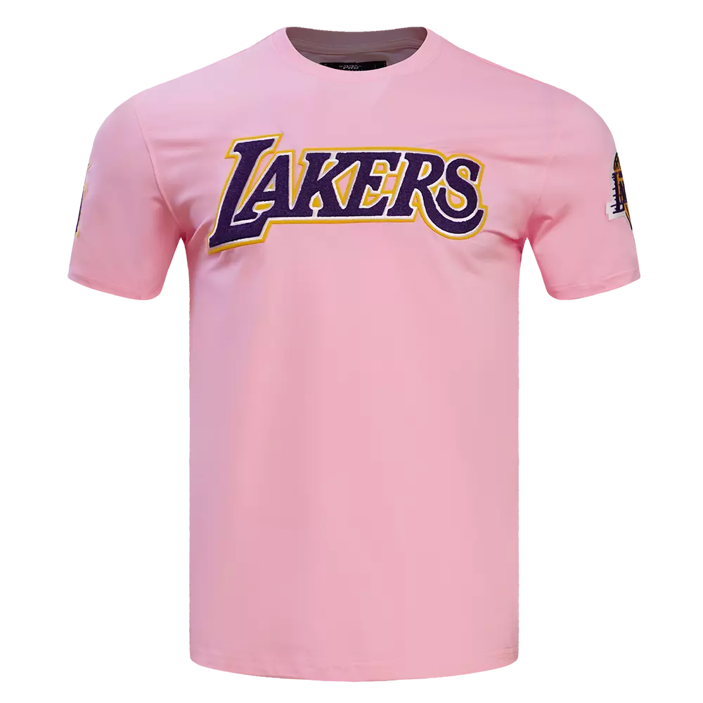 Pro Standard Men's NBA Los Angeles Lakers Logo Pro Team Tee​ -Pink - PINK