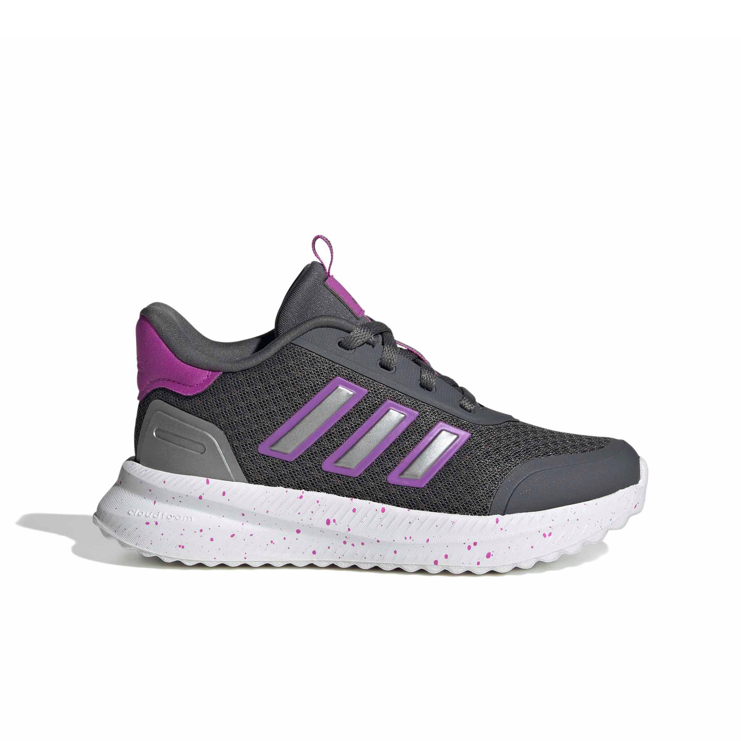 adidas X_PLRPATH "Grey Five/Purple Burst/Iron Metallic" Grade School Girls' Shoe - GREY/PURPLE/IRON