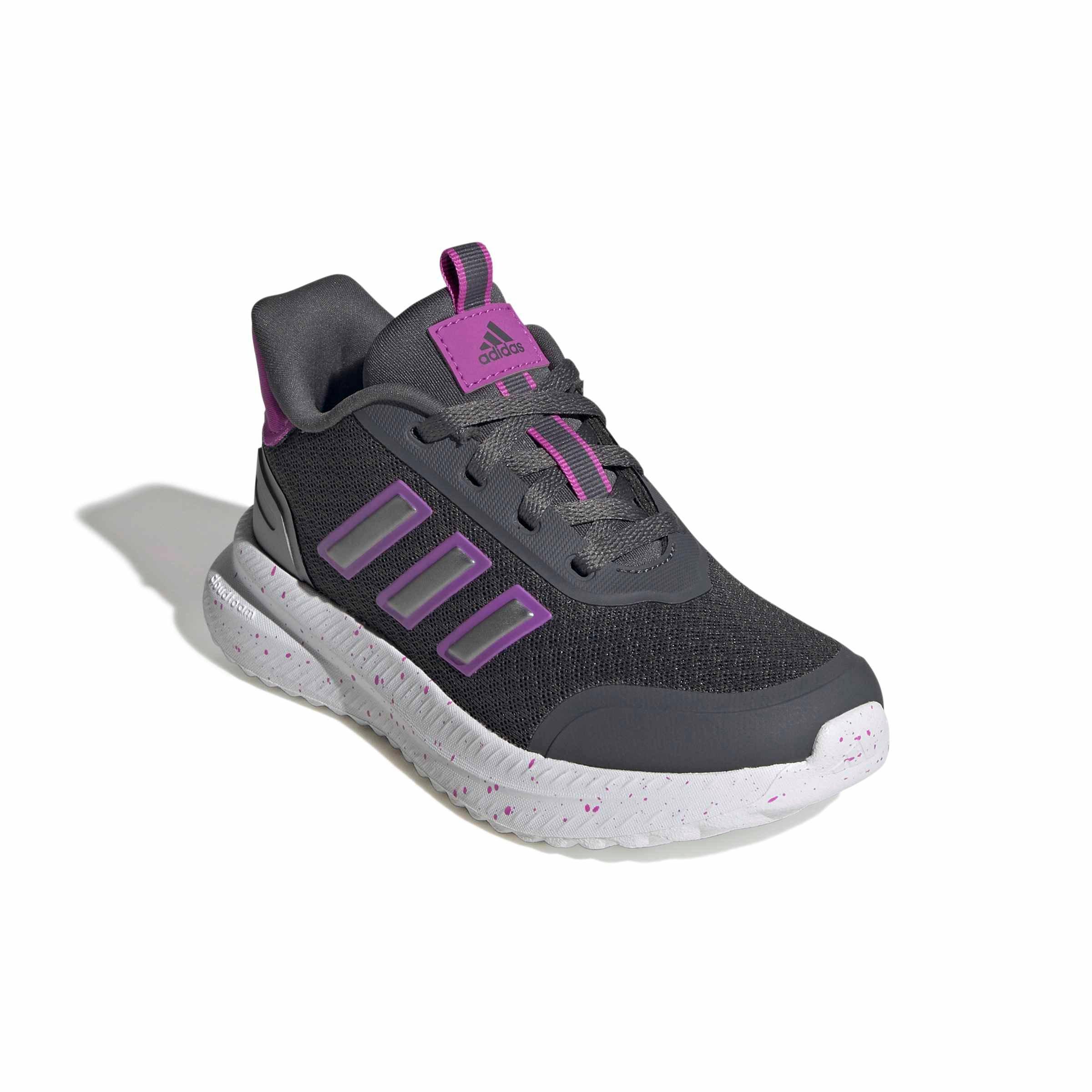adidas X_PLRPATH "Grey Five/Purple Burst/Iron Metallic" Grade School Girls' Shoe - GREY/PURPLE/IRON